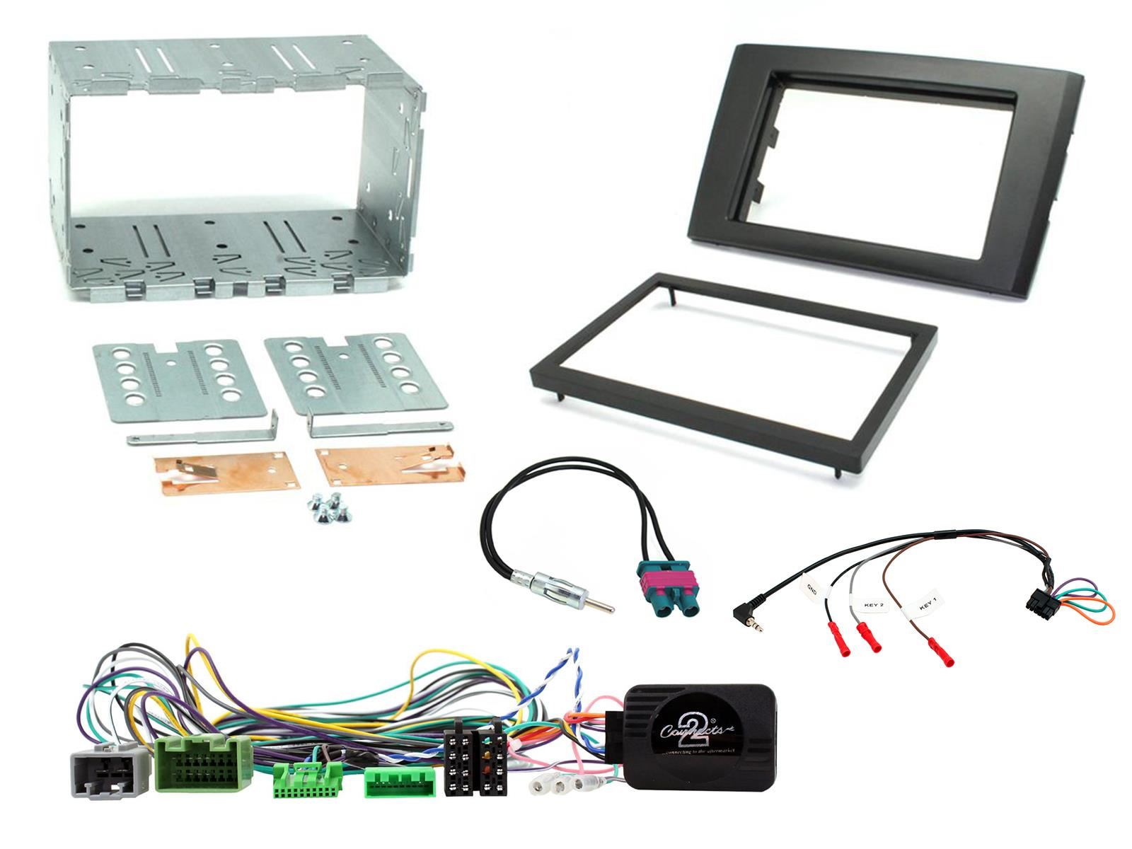 Connects CTKVL02 - Volvo XC90 2006 - 2014 Double Din Fascia & Steering Wheel Interface Installation Kit