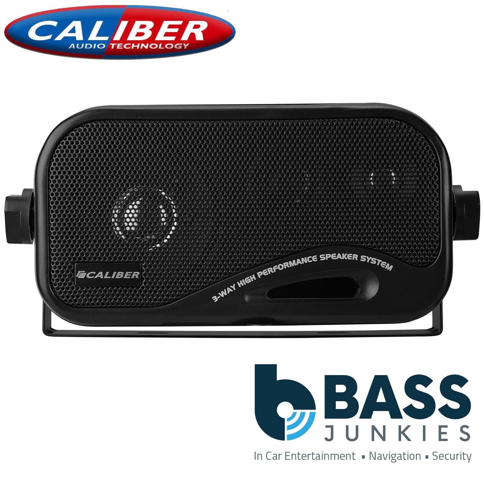Caliber CALCSB2 - 120 Watts 3 Way Car Van Motorhome Boat Truck HGV JCB & Campervan Pod Speakers with Brackets