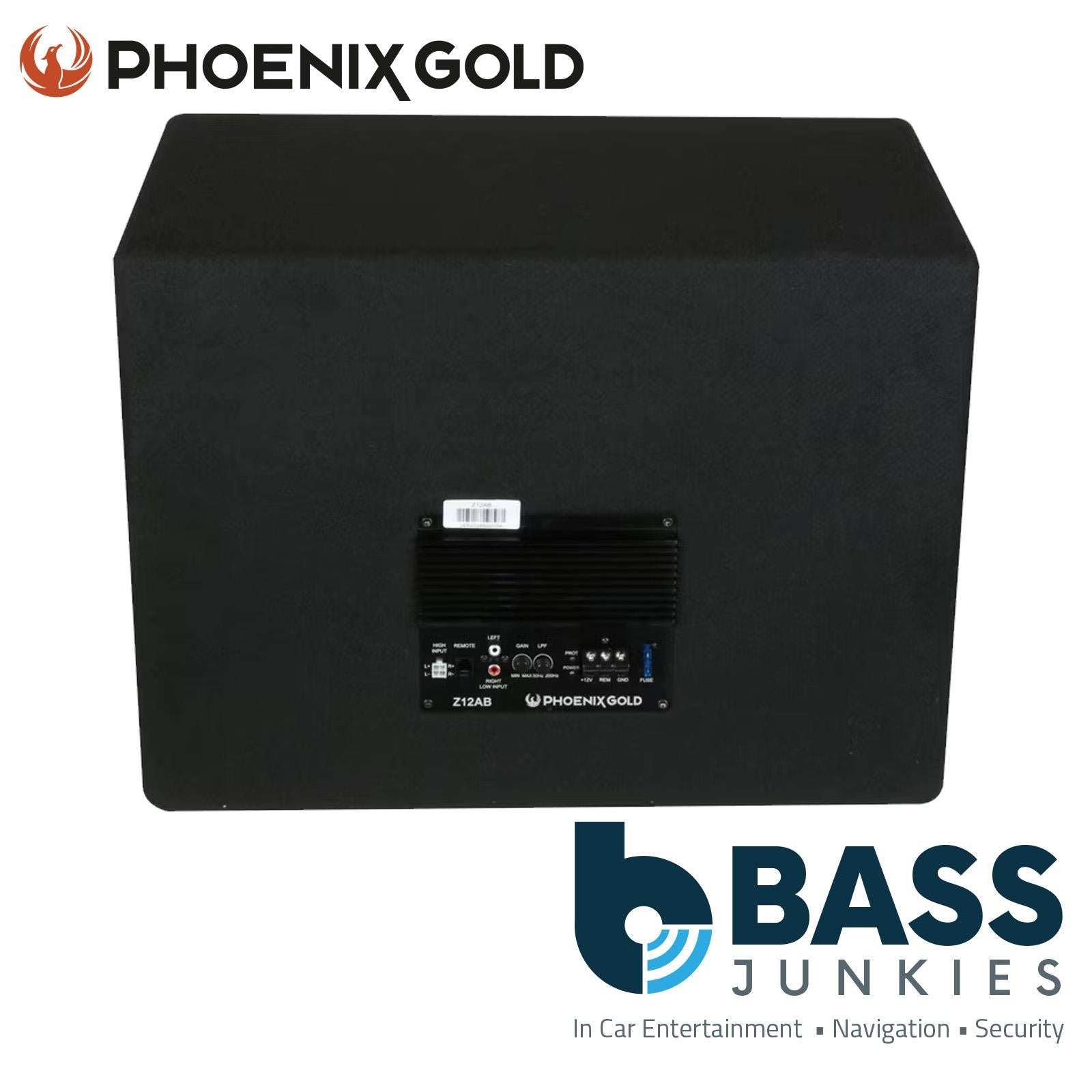 Phoenix Gold Z8AB 8" 500 Watts Active Car Subwoofer Amplified Bass Box Enclosure