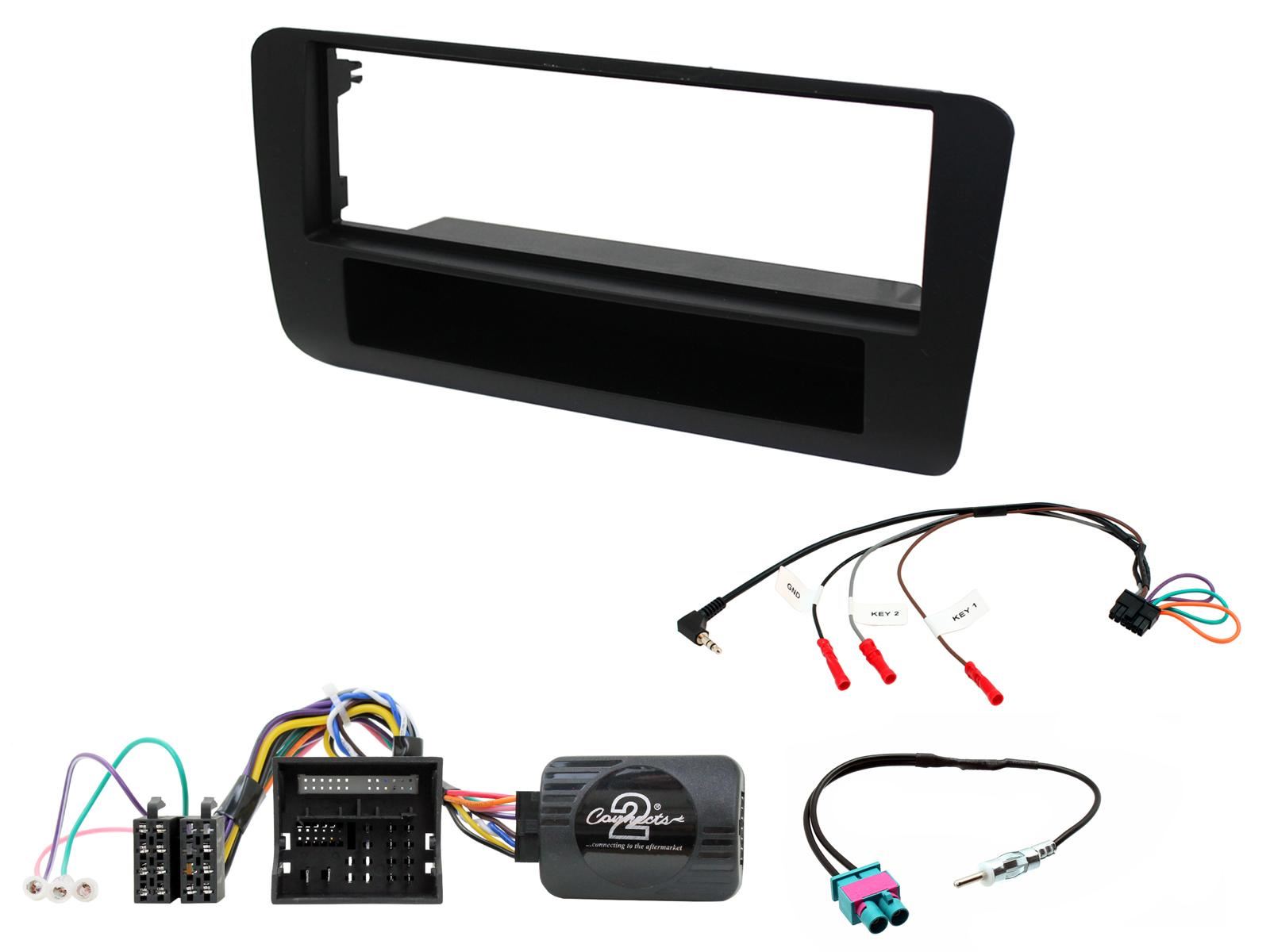 Connects2 CTKAU07 Audi A1 2010 On Car Stereo Double Din Fascia Steering Stalk Interface