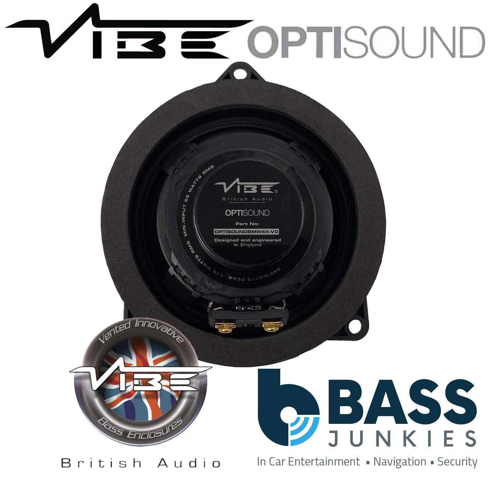 Vibe OPTISOUNDBMW-V4 - BMW 1 3 4 5 6 7 Series & X1, X3 345 Watts Front Door Custom Car Component Speaker Upgrade Kit