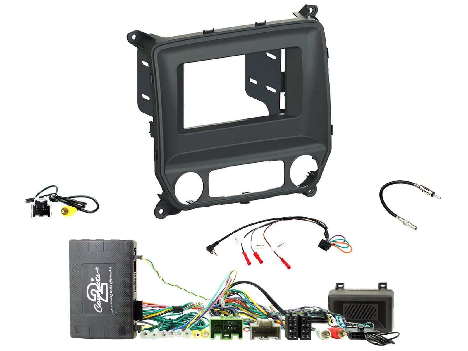 SONY 6.2" Screen Blutooth Double Din Stereo Fitting Kit + Steering Wheel Stalk Controls to fit Chevrolet Silverado 2014-