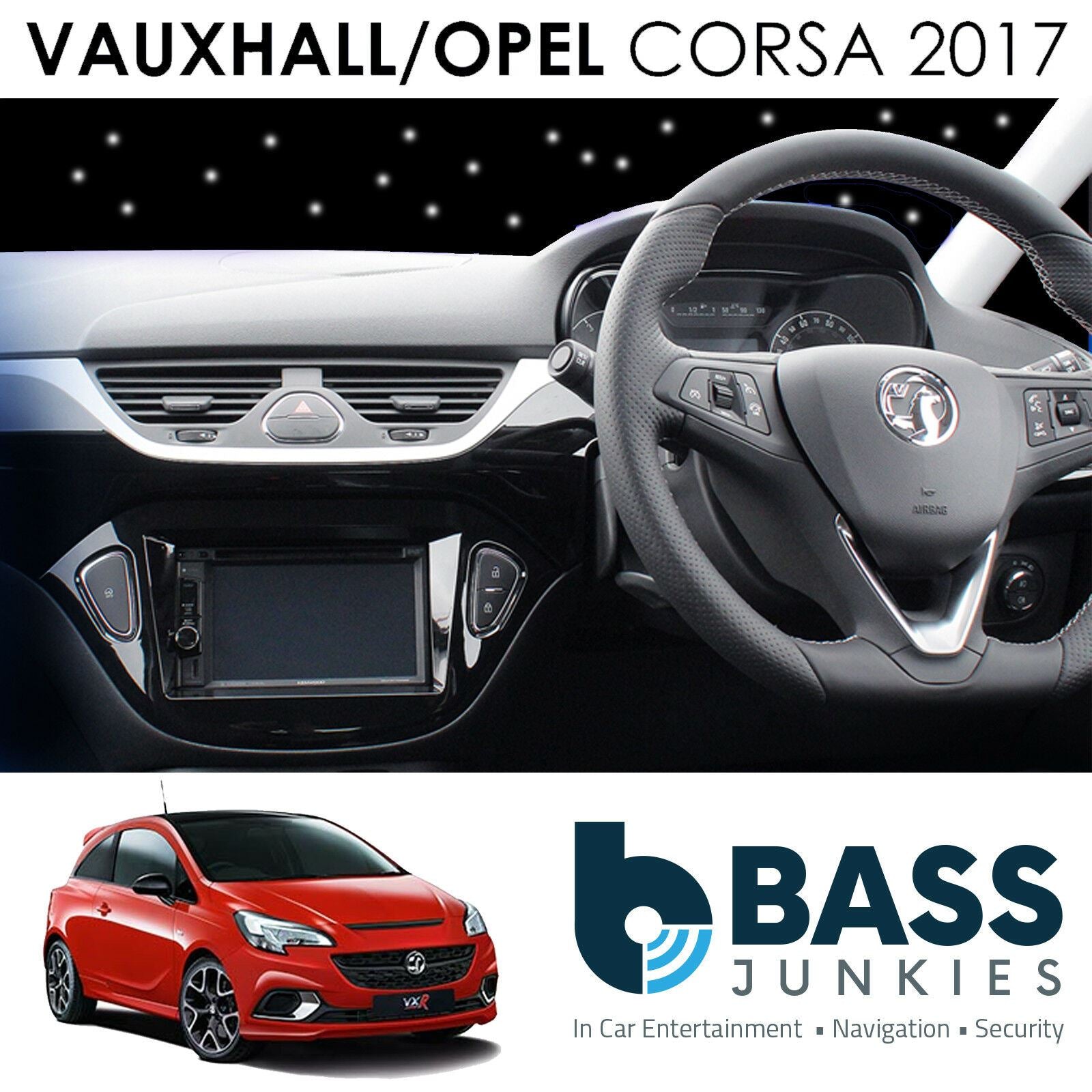 Connects2 CTKVX43 - Vauxhall Corsa 2017 Onwards Double Din Car Stereo Steering Wheel Interface Kit