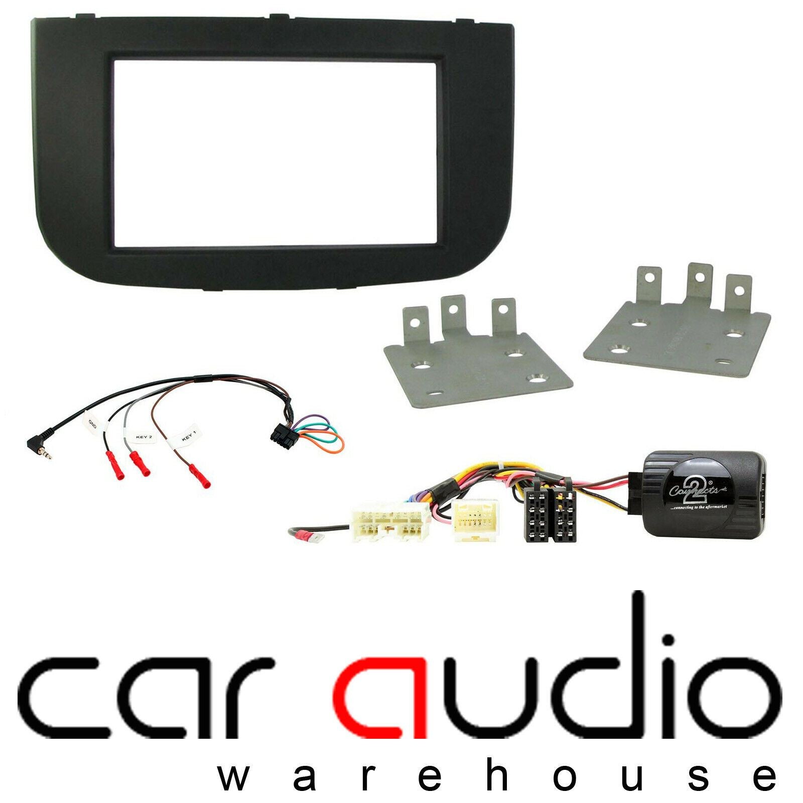 Connects2 CTKMT08 - Mitsubishi Colt 2009-2012 Double Din Fascia & Steering Wheel Interface Installation Kit