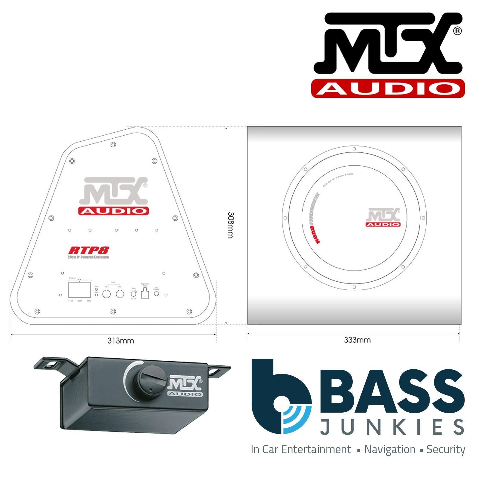 MTX TRP8 - 8" 360 Watts Terminator Car Amp Amplified Powered Vented Enclosure