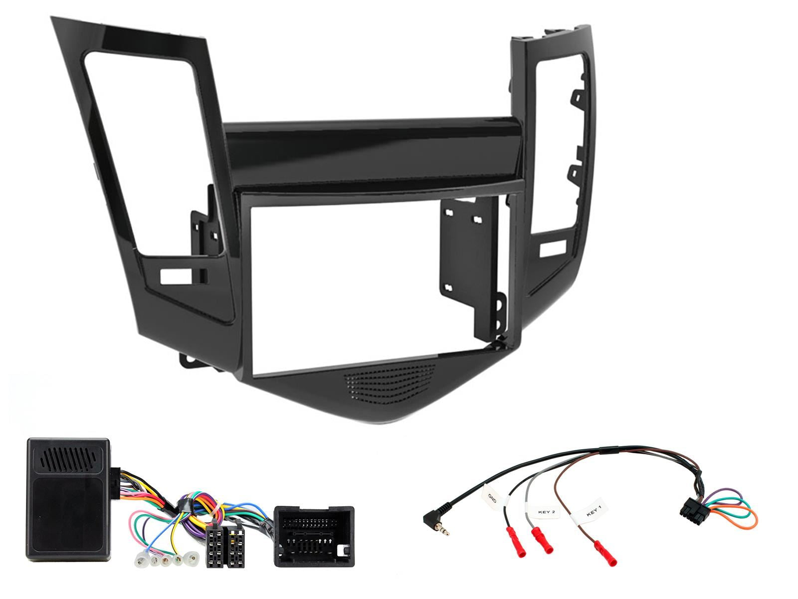 SONY DAB+ Apple | Android Double Din Stereo Fitting Kit + Steering Wheel Stalk Controls to fit Chevrolet Cruze 2009-12