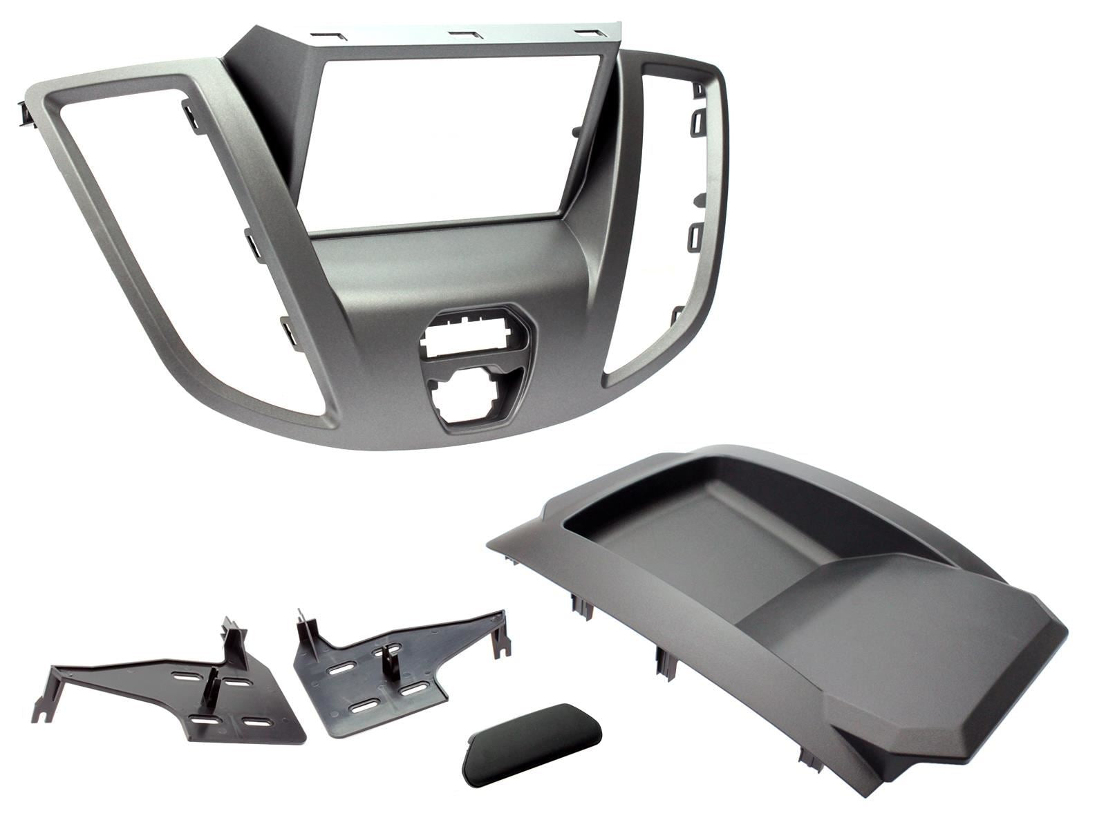 Grundig 6.8" Apple Android Double Din Stereo Fitting Kit + Steering Wheel Stalk Controls to fit Ford Transit 2015-21