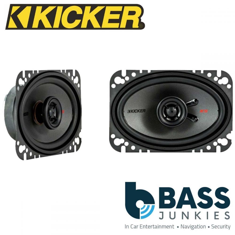 Kicker KSC4604 - 4" x 6" 100 x 160mm 150 Watts 2 Way Coaxial Car Front Rear Door Shelf Speakers