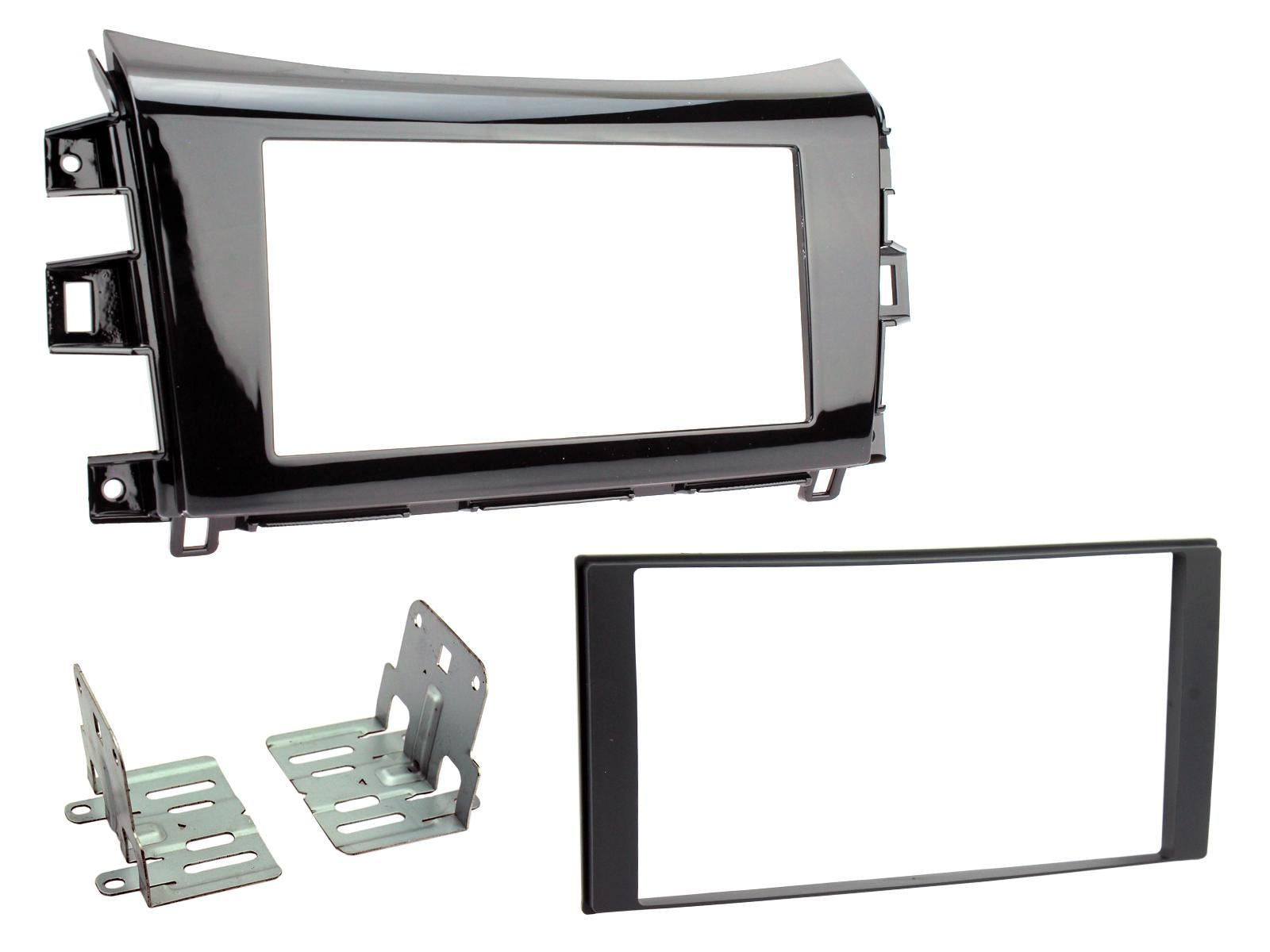 Grundig 6.8" Apple Android Double Din Stereo Fitting Kit + Steering Wheel Stalk Controls to fit Nissan Navara 2015-