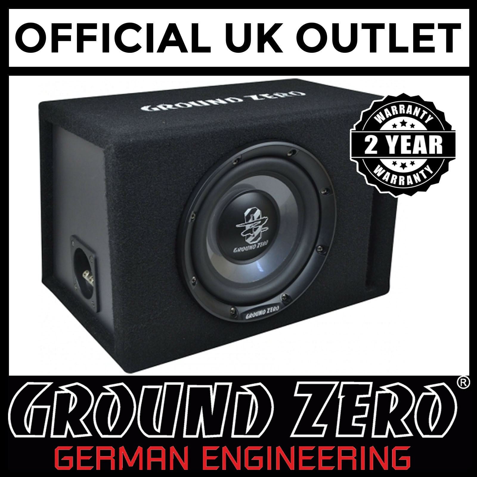 Ground Zero GZIB 300XBR - 12" Inch 30cm 350 Watts 4 Ohm Passive Car Sub Subwoofer Bass Enclosure Box