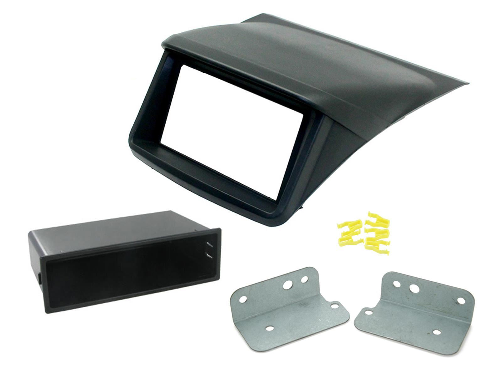 Connects2 CTKMT07 - Mitsubishi L200 2012 - 2015 Double Din Fascia & Relocation Panel with Steering Wheel Installation Kit