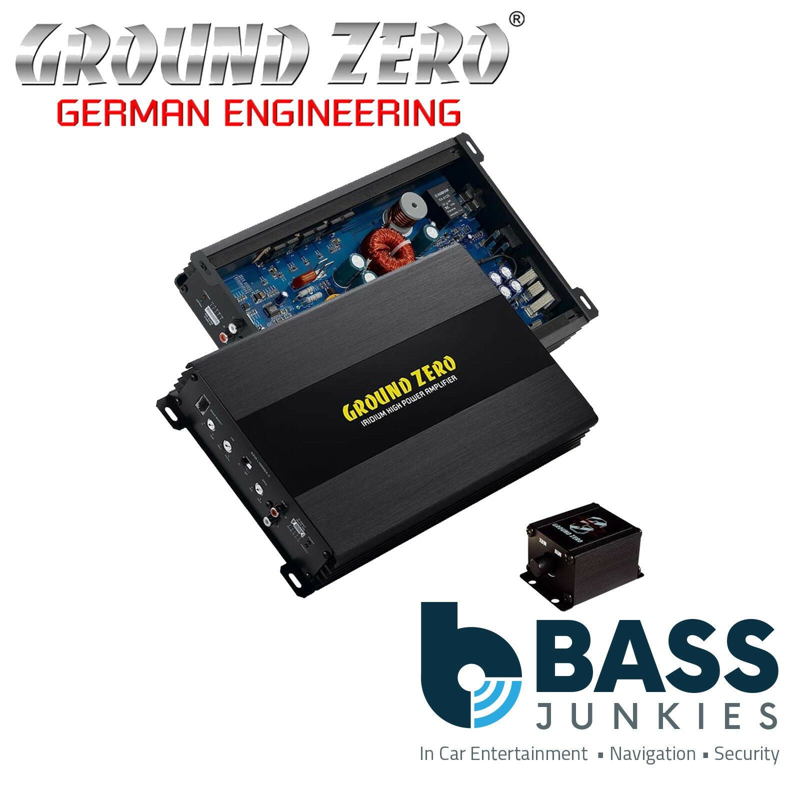 Ground Zero GZIA 1.1000DX-II - Class D Monoblock 1000 Watts 1 Ohm Stable Car Amplifier