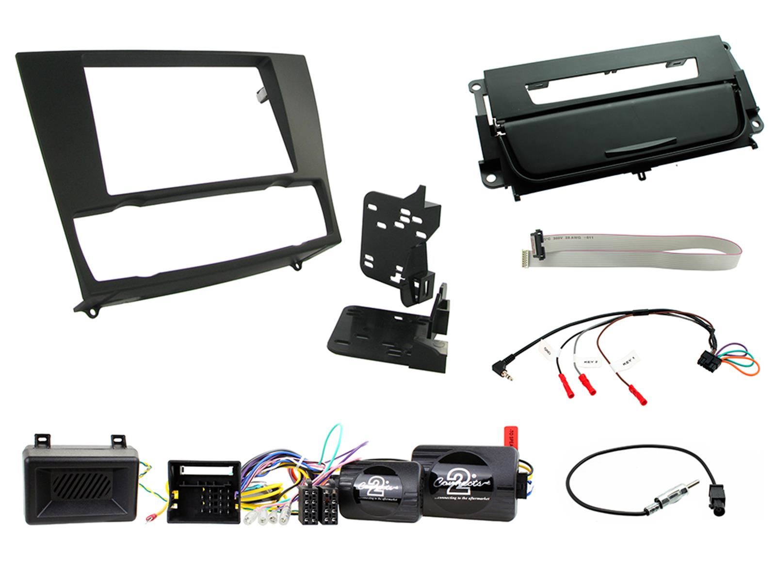 Grundig 6.8" Apple Android Double Din Stereo Fitting Kit + Steering Wheel Stalk Controls to fit BMW 3-Series 2005-12