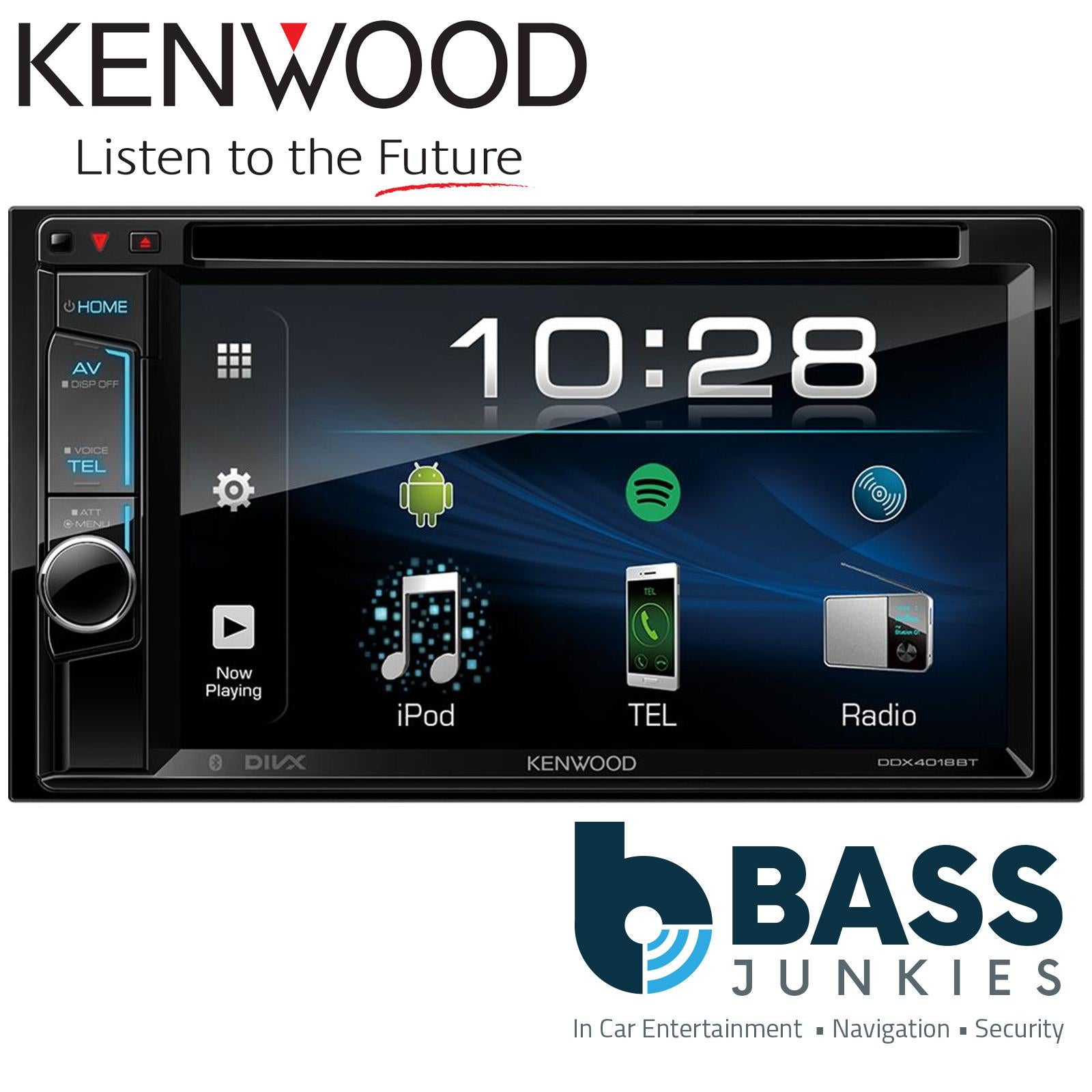 Kenwood DDX-4018BT 6.2” Built-in Bluetooth iPod iPhone Spotify DVD-Receiver Monitor