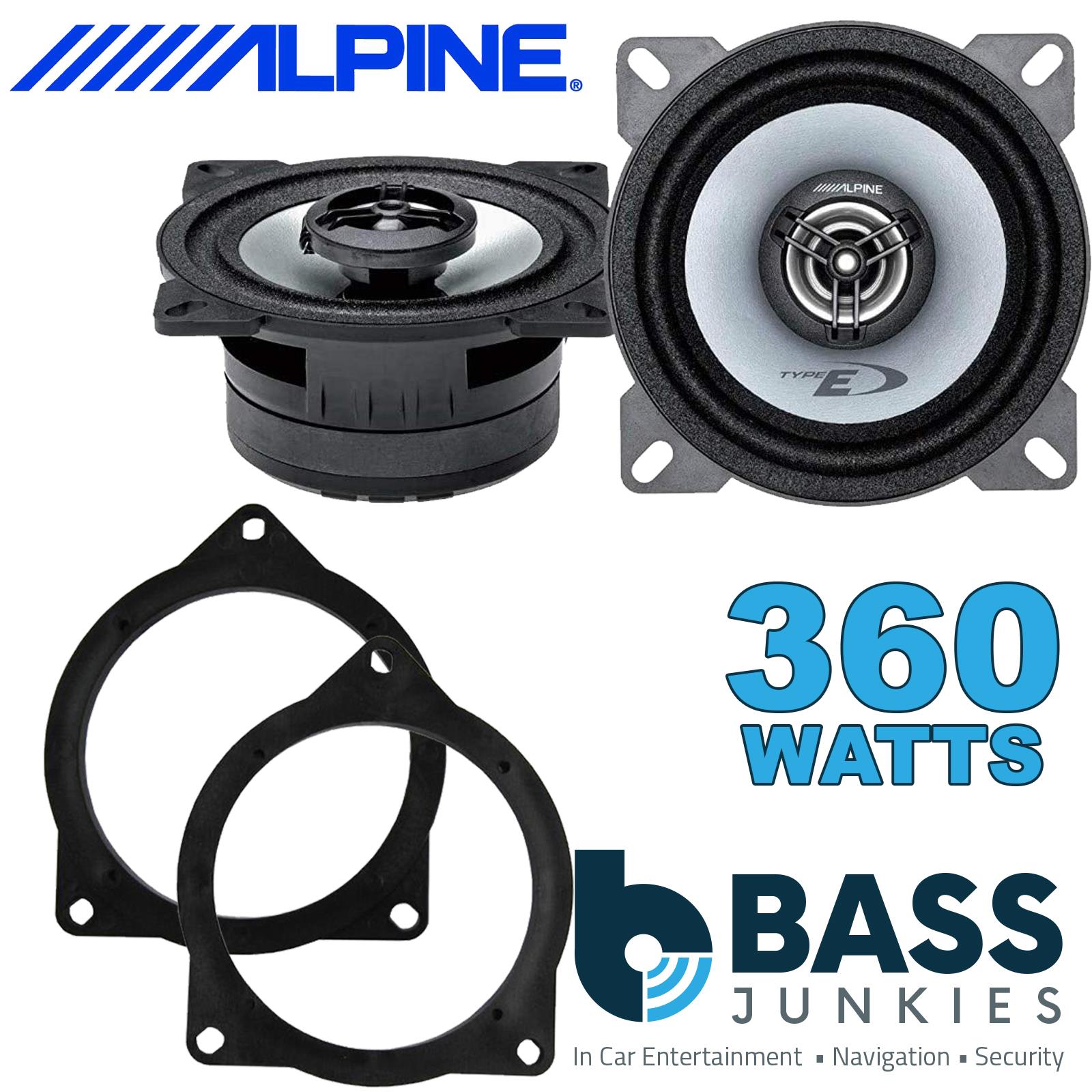 Alpine SXE-1025S 100mm/10cm/4" 2-Way Coaxial Car speakers (Per Pair Max 360|50 watts RMS) Fits BMW 3-Series 2011-19 | 4-Series 13-20 | 5-Series 03-10