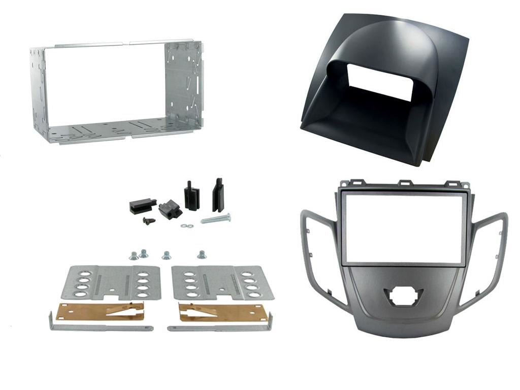 Grundig 6.8" Apple Android Double Din Stereo Fitting Kit + Steering Wheel Stalk Controls to fit Ford Fiesta 2010-12