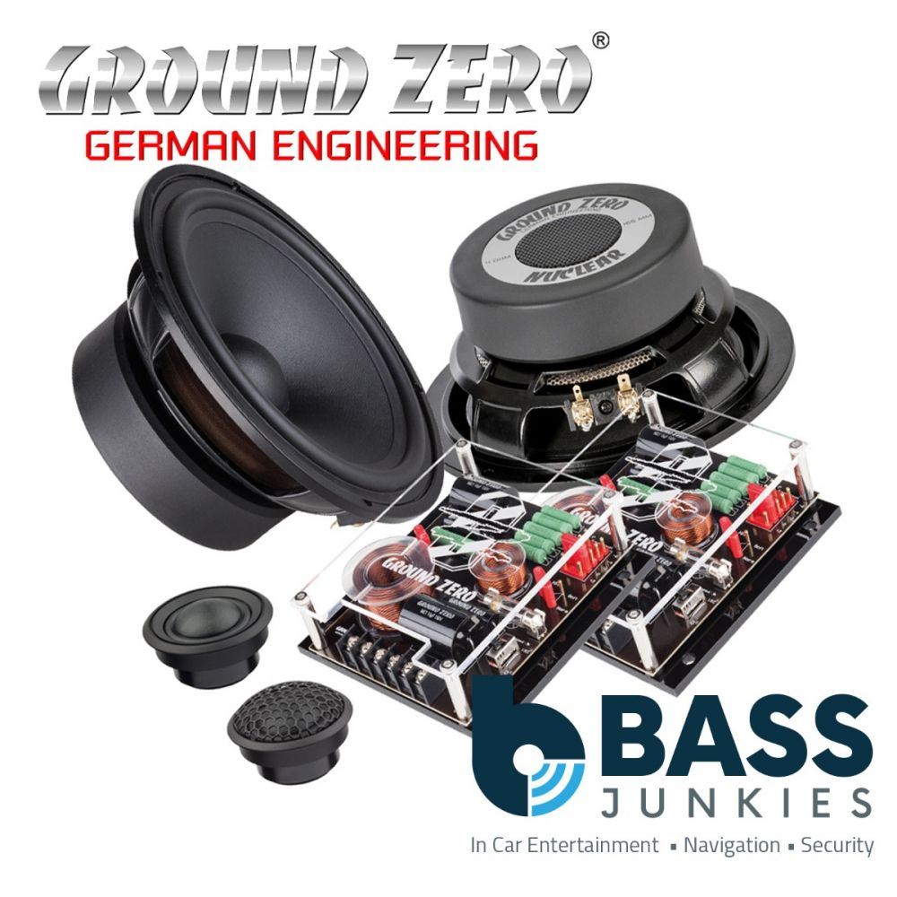 Ground Zero GZNC 1650SQ - 6.5" Inch 16.5cm 250 Watts 4-Ohm 2-Way Component Car Speaker Set