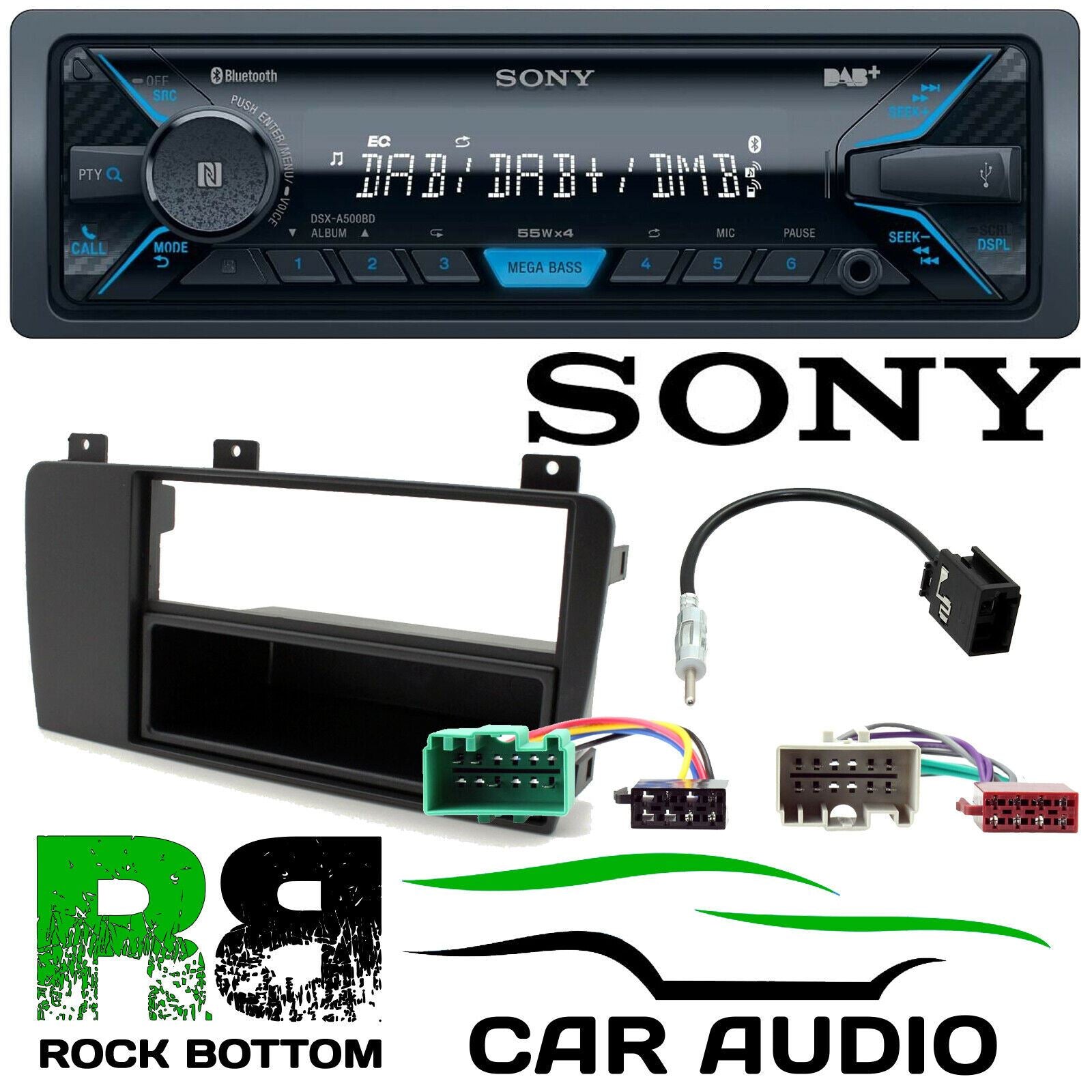 Volvo V70 2004-2007 Sony Bluetooth DAB AUX Car Stereo ISO Wiring Kit