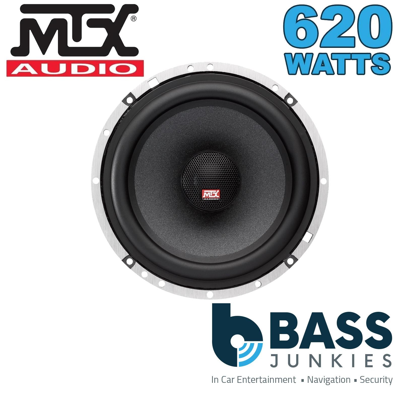 MTX TX665C - 620 Watts 6.5" 16.5cm 2 Way Coaxial Door Dash Shelf Car Speakers Pair