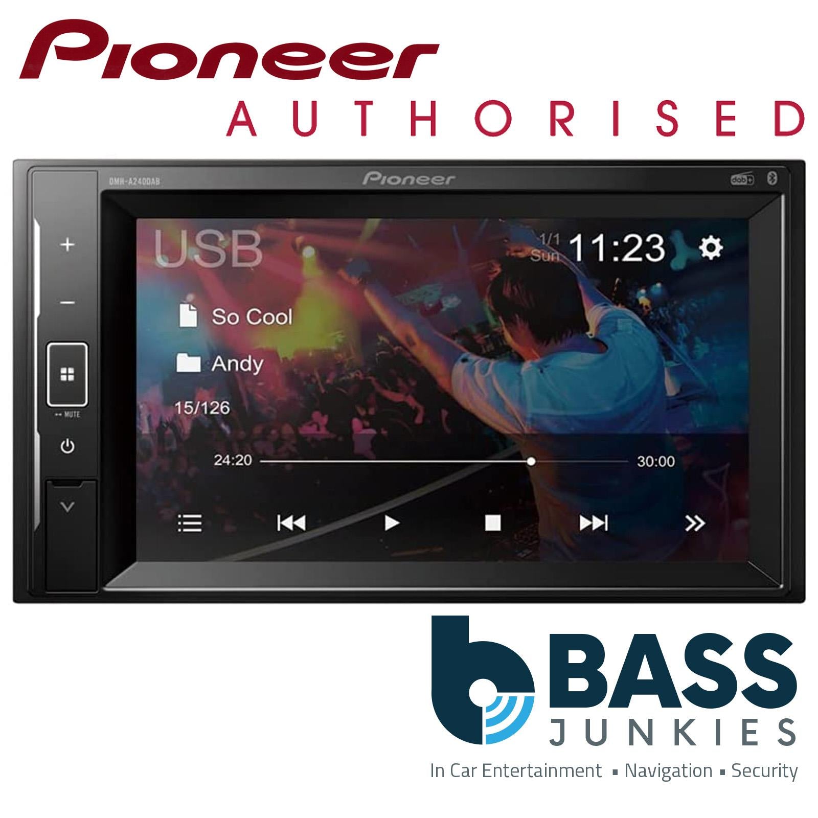 Pioneer DMH-A240DAB 6.2" Mechless 2-DIN Bluetooth MP3 DAB+ USB Touch Screen