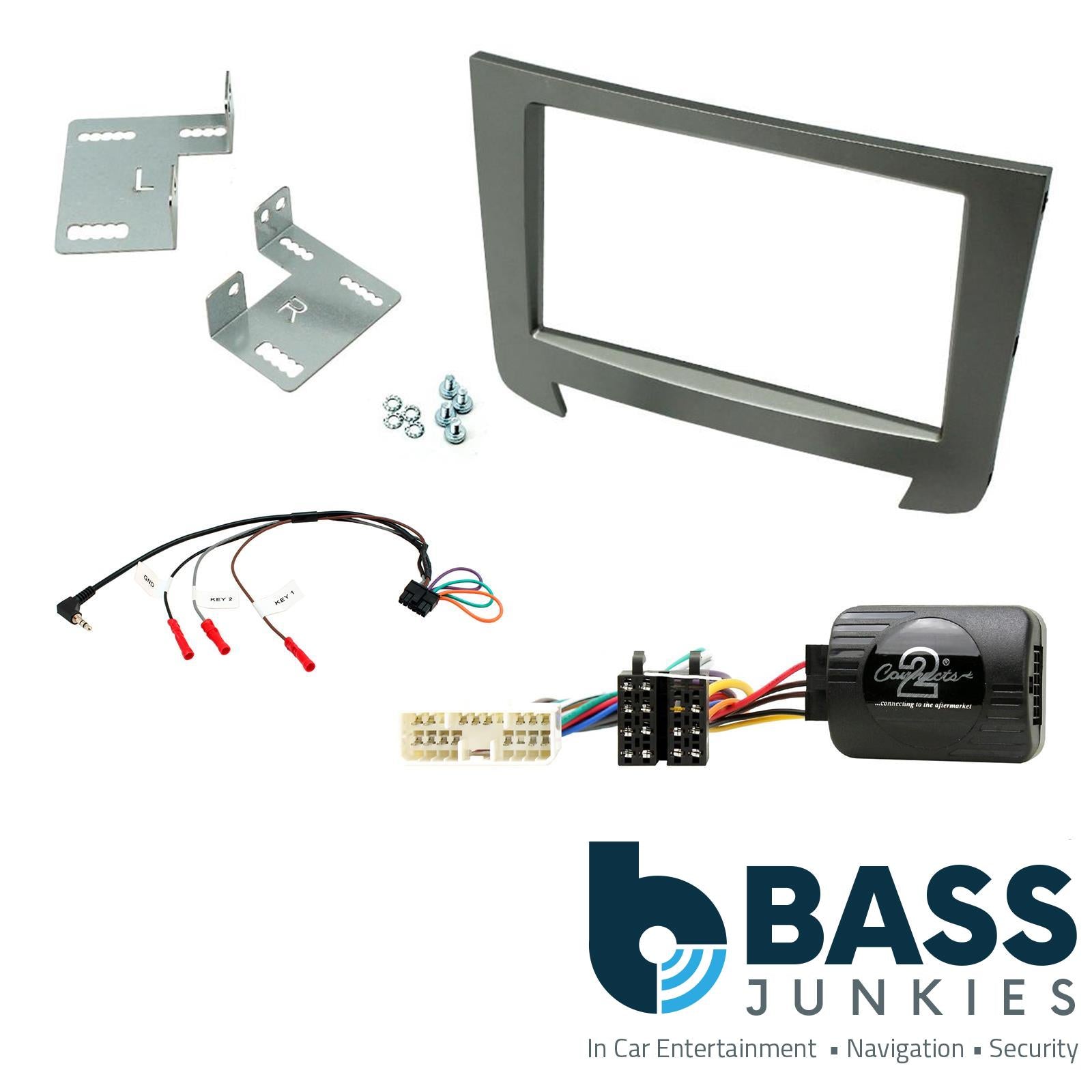 Connects2 CTKSY03 - SSangYong Rexton 2013 Onwards Double Din Fascia & Steering Wheel Interface Installation Kit