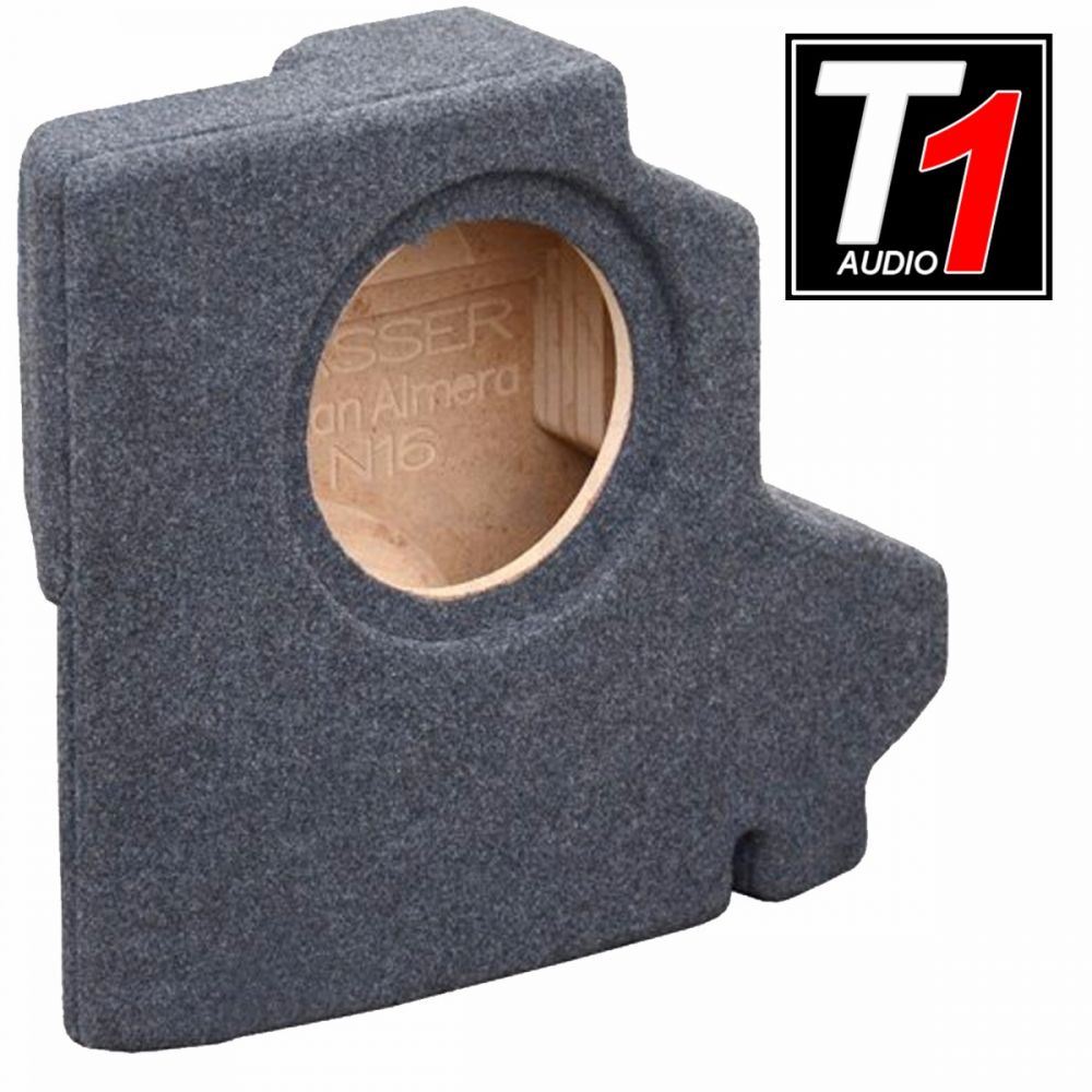 T1 Audio - Nissan Almera 2000 To 2006 Right Mudguard Custom Fit 8" Car Sub Subwoofer Bass Box