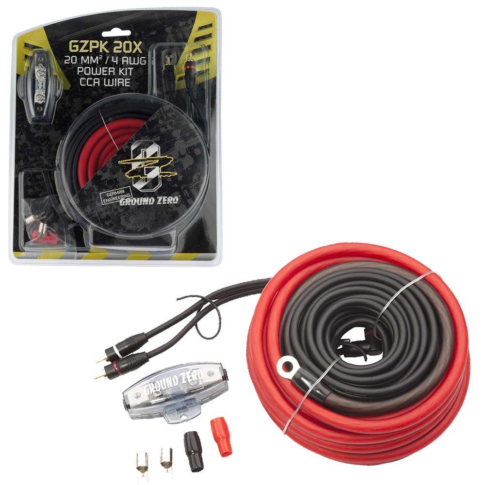 Ground Zero GZPK 20X - 4AWG 20 mm² Cable kit with MANL fuseholder