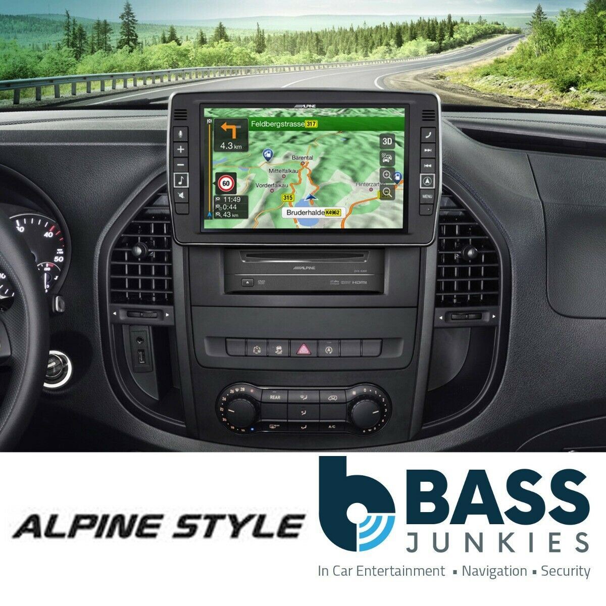 9" Alpine Style Navigation System for Mercedes Benz Vito 447