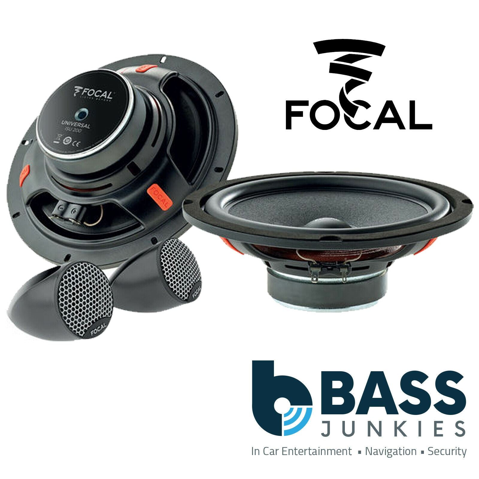 Skoda Fabia Up To 2001 Focal ISU200 8" 20cm 320 Watts Car Front Door Component Speakers & Fitting Kit