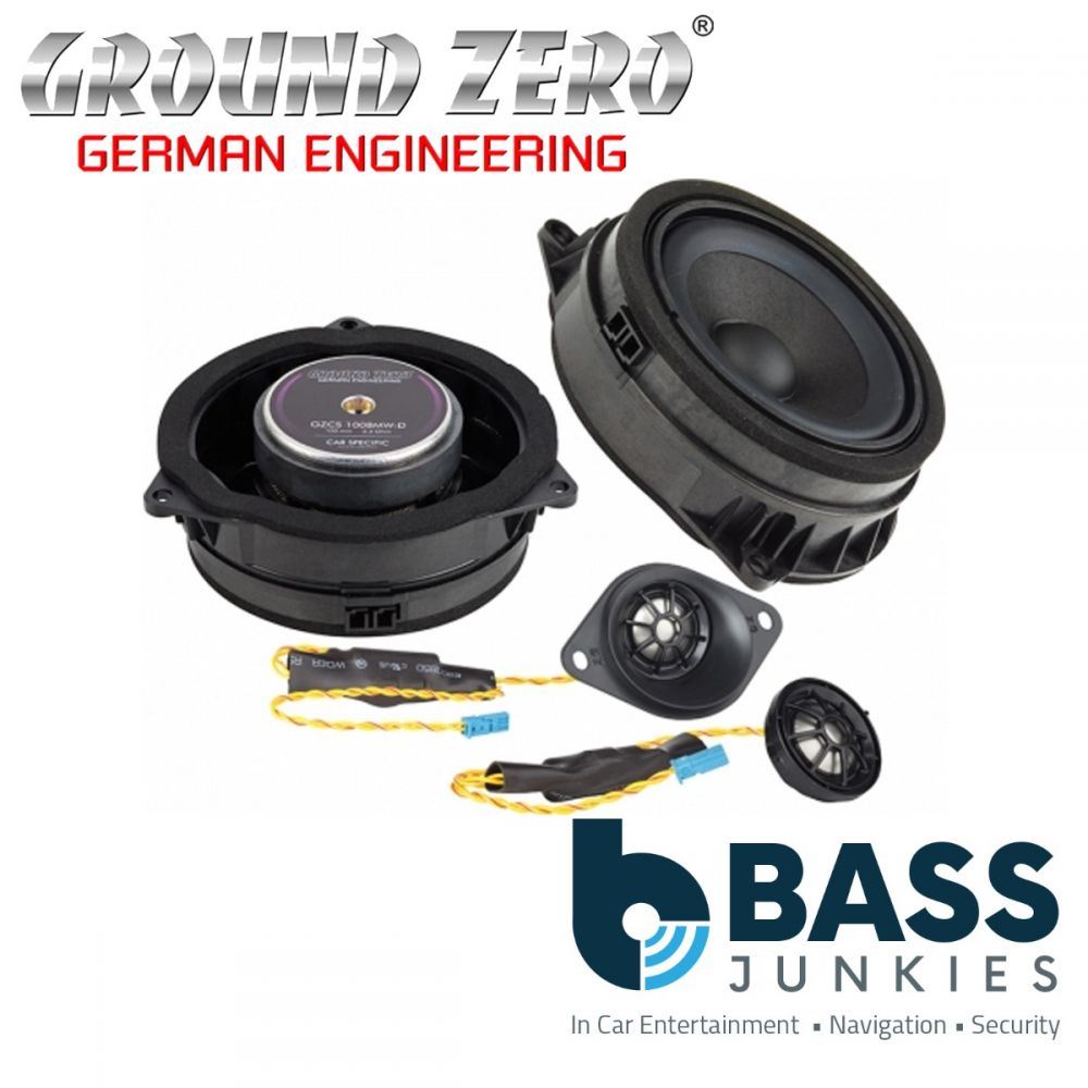 Ground Zero GZCS 100BMW-D - 4" Inch BMW 5 Series F10 F11 F18 2-Way Component Front Car Speakers