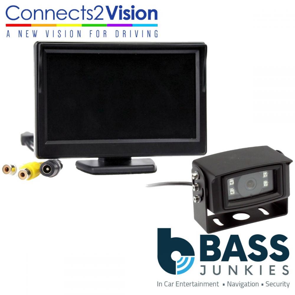Connects2 CAM-5 Universal Car Van 1.3" Colour Reversing Sensor Camera & 5" Dash Mount Screen Kit