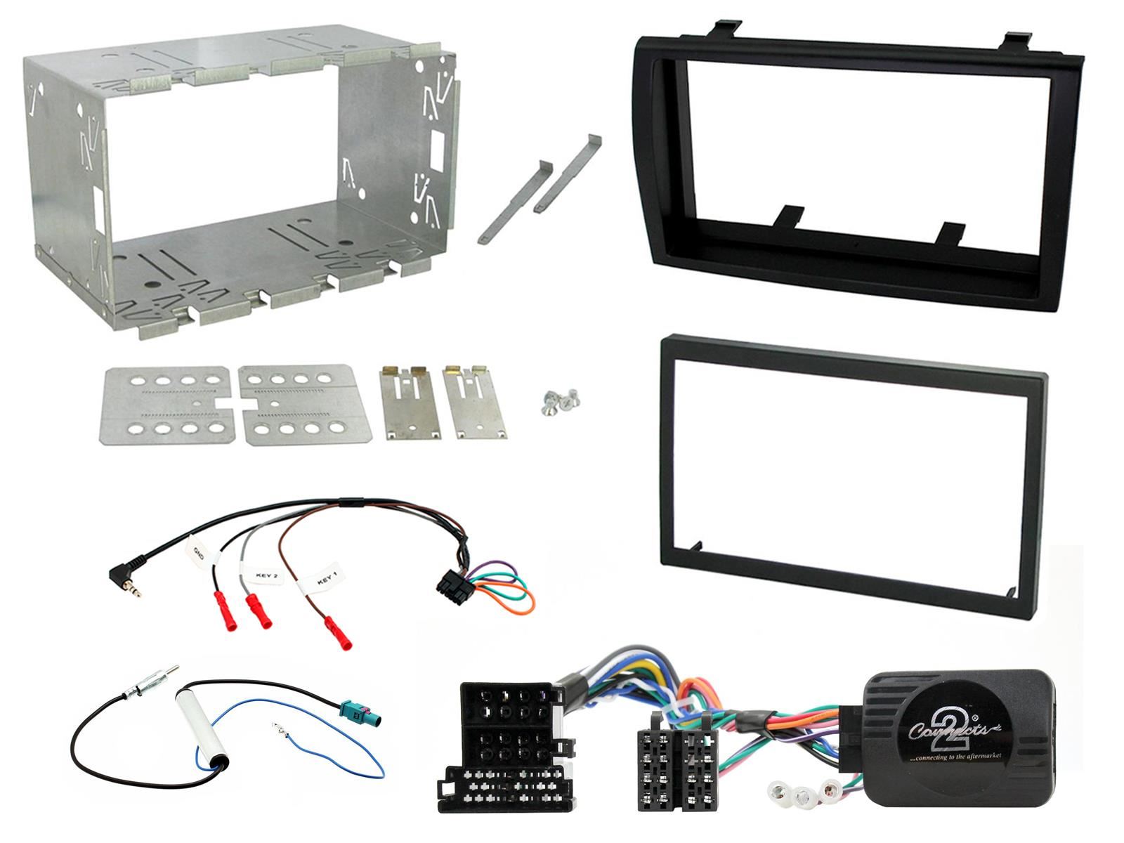 SONY 6.2" Screen Blutooth Double Din Stereo Fitting Kit + Steering Wheel Stalk Controls to fit Peugeot Boxer 2008-11