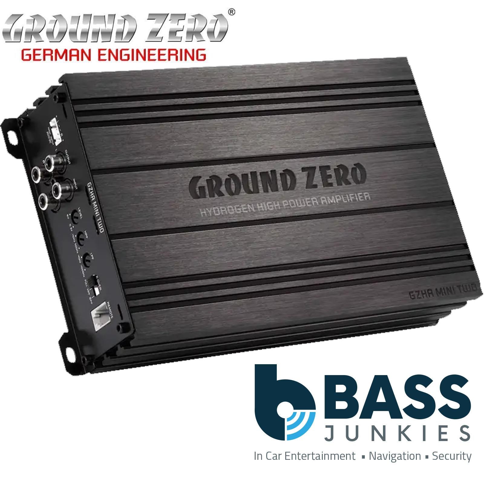Ground Zero GZHA MINI TWO - Class D Mini 2-Channel 550 Watts 2-Ohm Stable Compact Car Amplifier