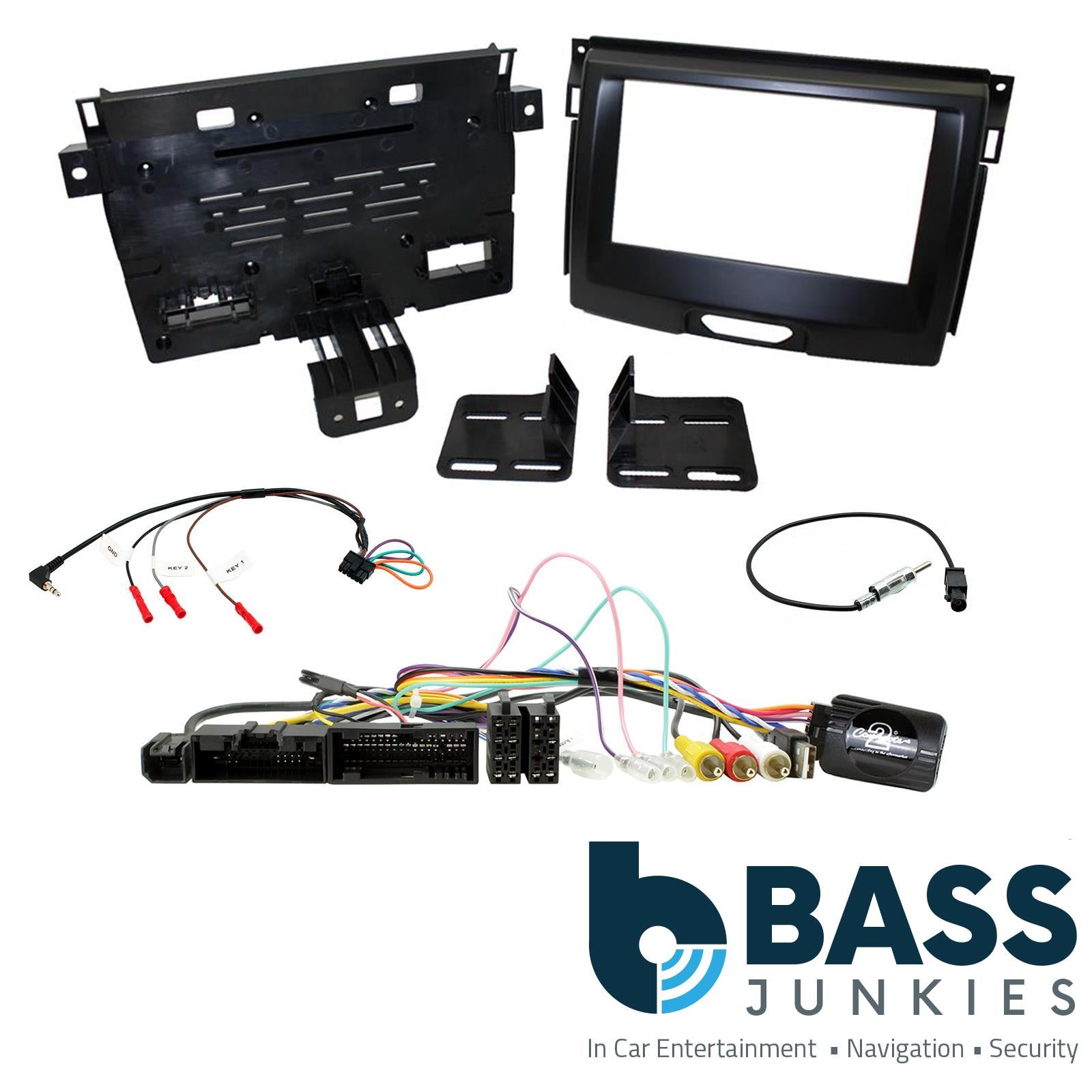 Connects2 Double Din Stereo fitting kit for Ford Ranger 2015-2020 | Ranger 2019-2020 Vehicle Specific Stereo Screen Steering Controls Fitting Kit