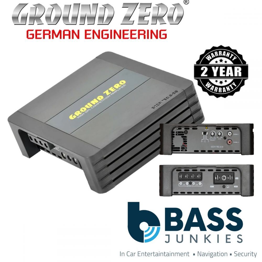 Ground Zero GZCA 750.2-D2 - 750 Watts 2-Channel Competition SPL Car Amplifier