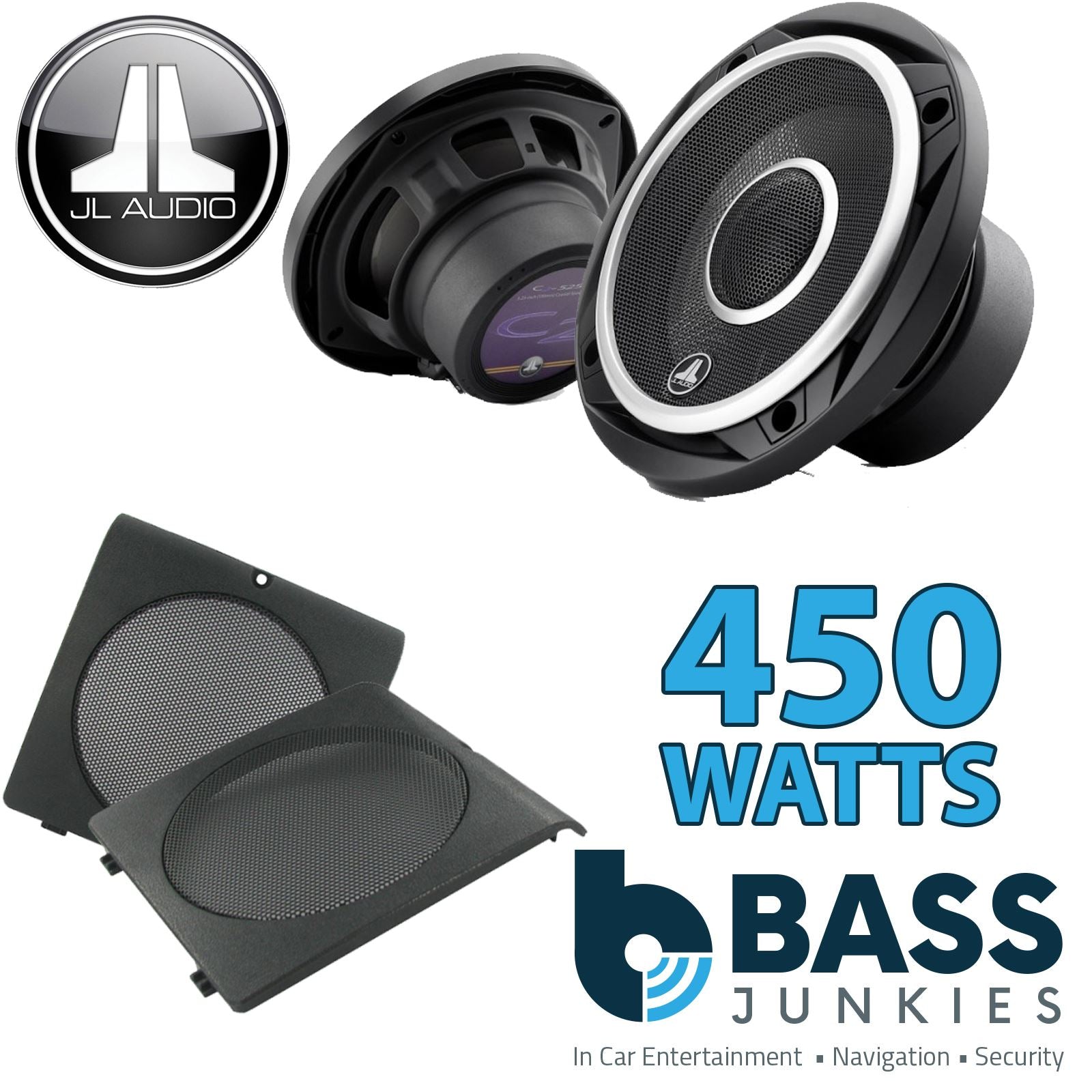 JL Audio C2-525X 2-Way 130mm/13cm/5.25" Coaxial Speakers (Per Pair 450 Watts) Fits VW Golf 1983-92 | Jetta 83-92