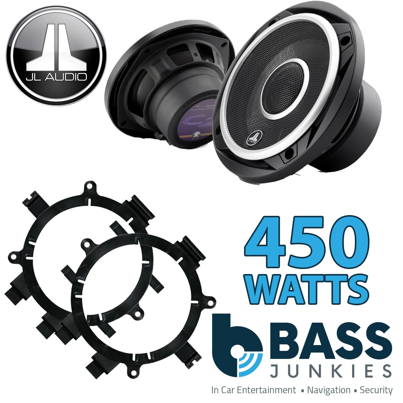 JL Audio C2-525X 2-Way 130mm/13cm/5.25" Coaxial Speakers (Per Pair 450 Watts) Fits Chevrolet SUV 1995-21