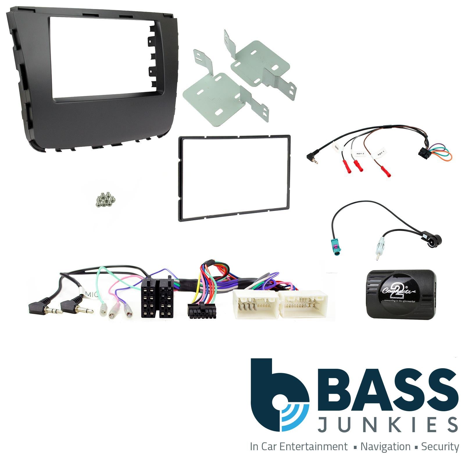 Connects2 CTKSY08 - SSangYong Musso 2018 Onwards Double Din Fascia & Steering Wheel Interface Installation Kit