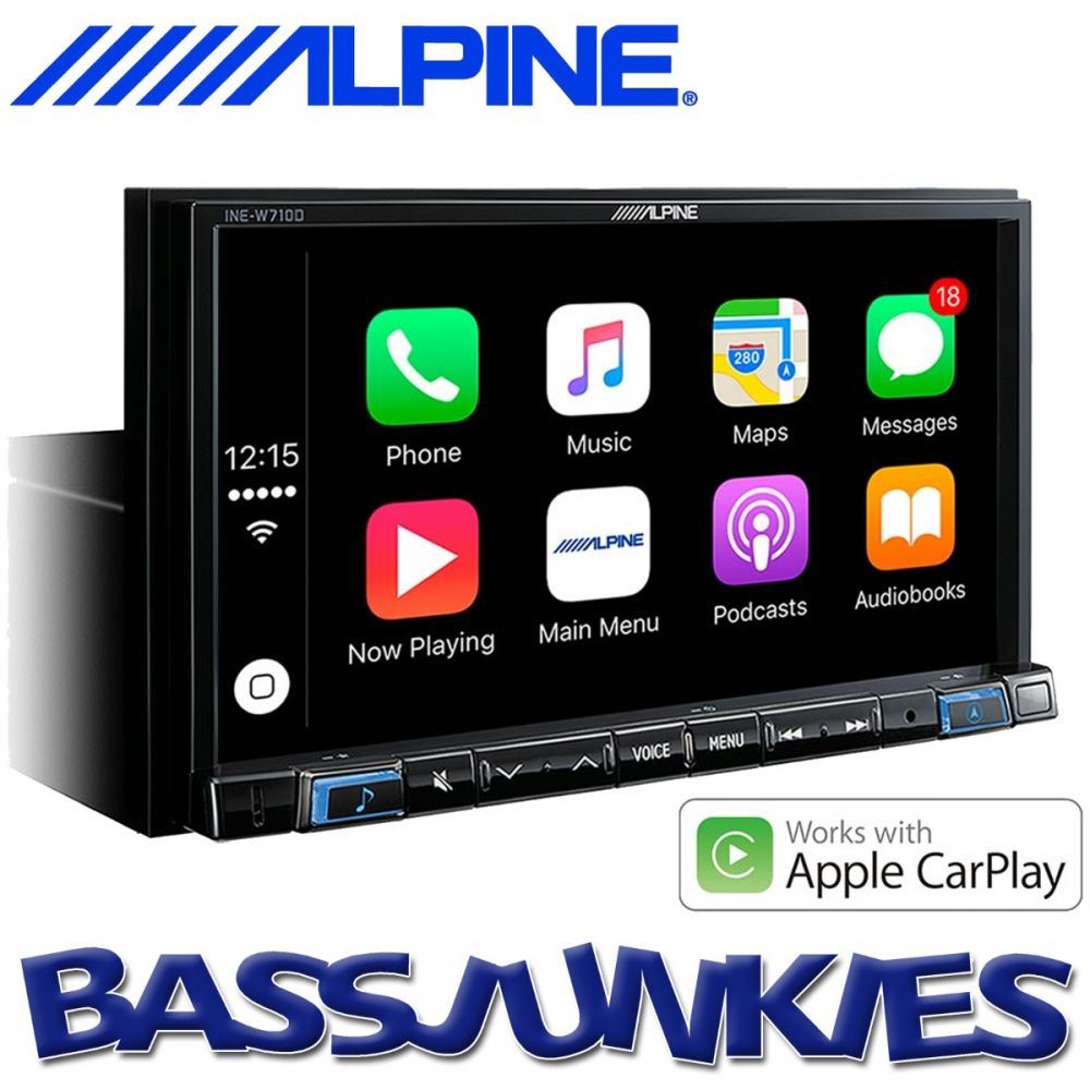 Alpine INE-W710D - 7" Bluetooth USB Aux HDMI DAB Sat Nav Apple Carplay Android Auto Mechless Car Stereo Radio & Alpine Reverse Camera
