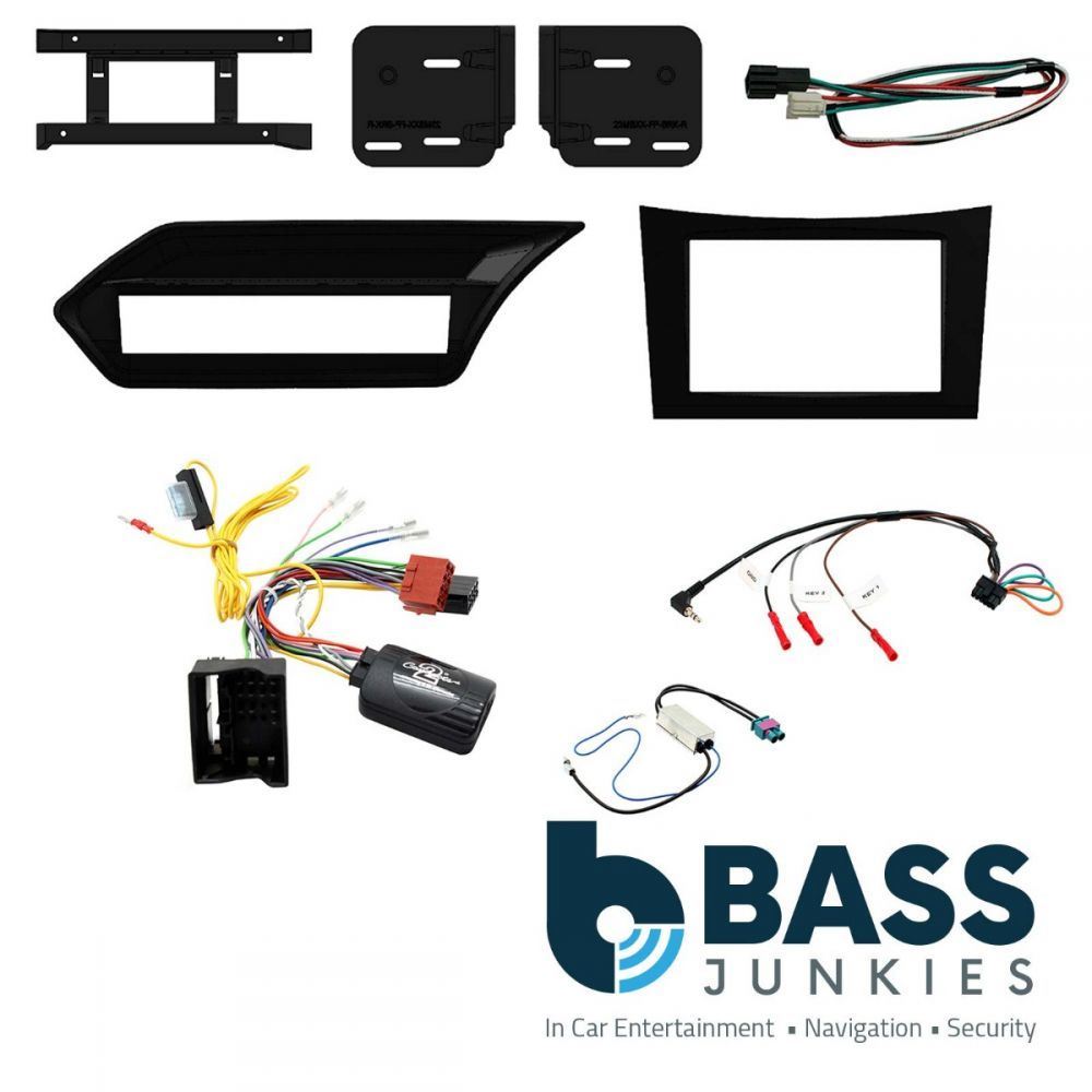 Connects 2 CTKMB16 - Mercedes Benz E Class W212 2009 - 2012 Double Din Fascia & Steering Wheel Interface Installation Kit