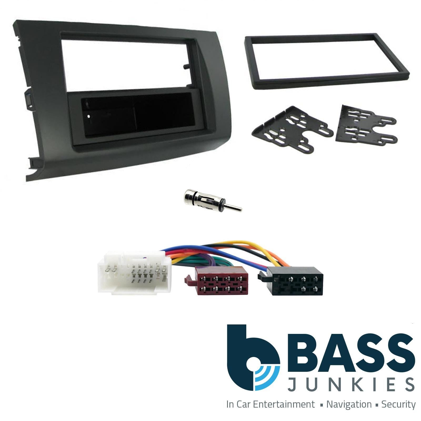 Single Din Stereo Fitting Kit + Steering Wheel Stalk Controls to fit Suzuki Swift 2005-10