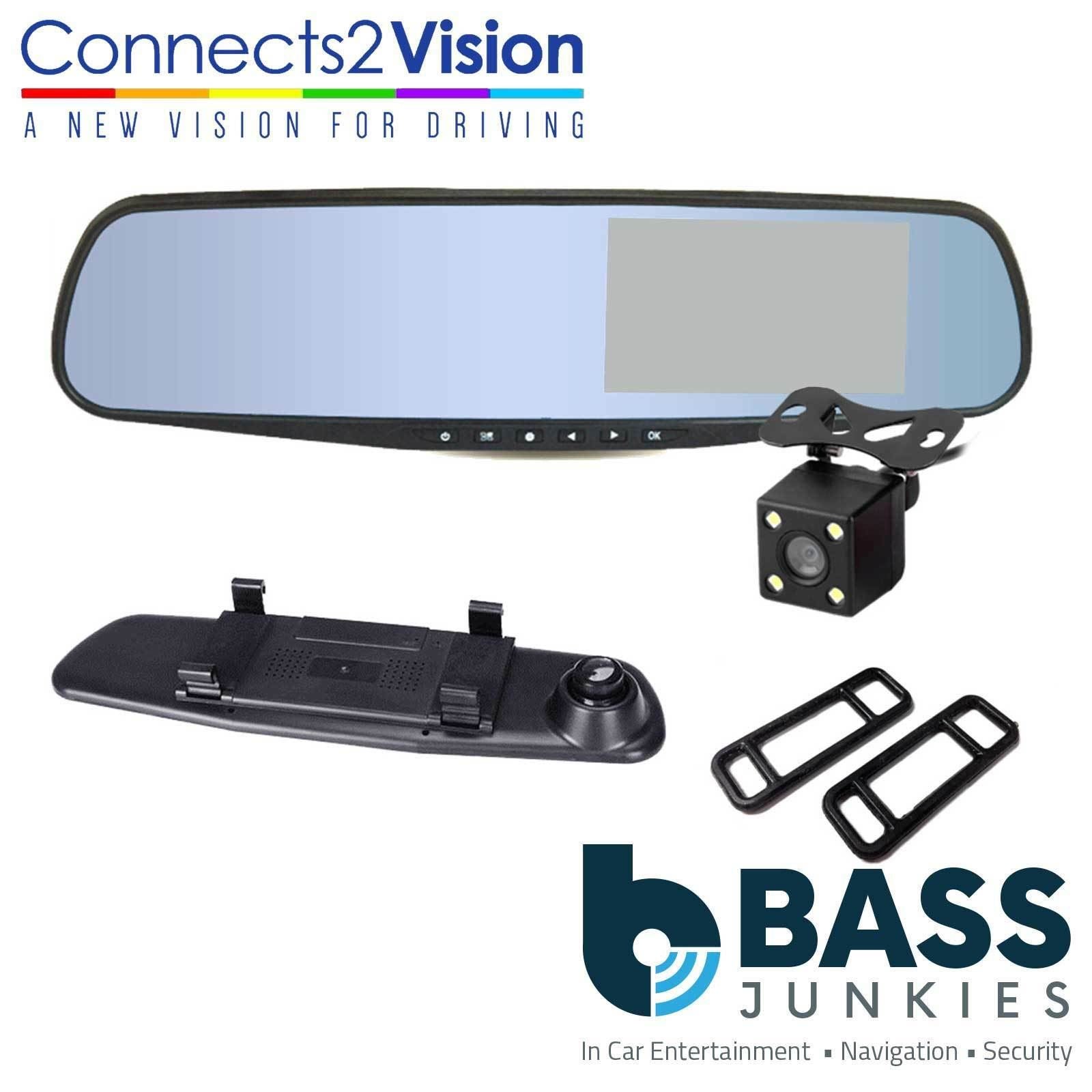 Connects2 CAM-KIT7 Universal Reverse Camera Kit With Replacement Rear View Mirror