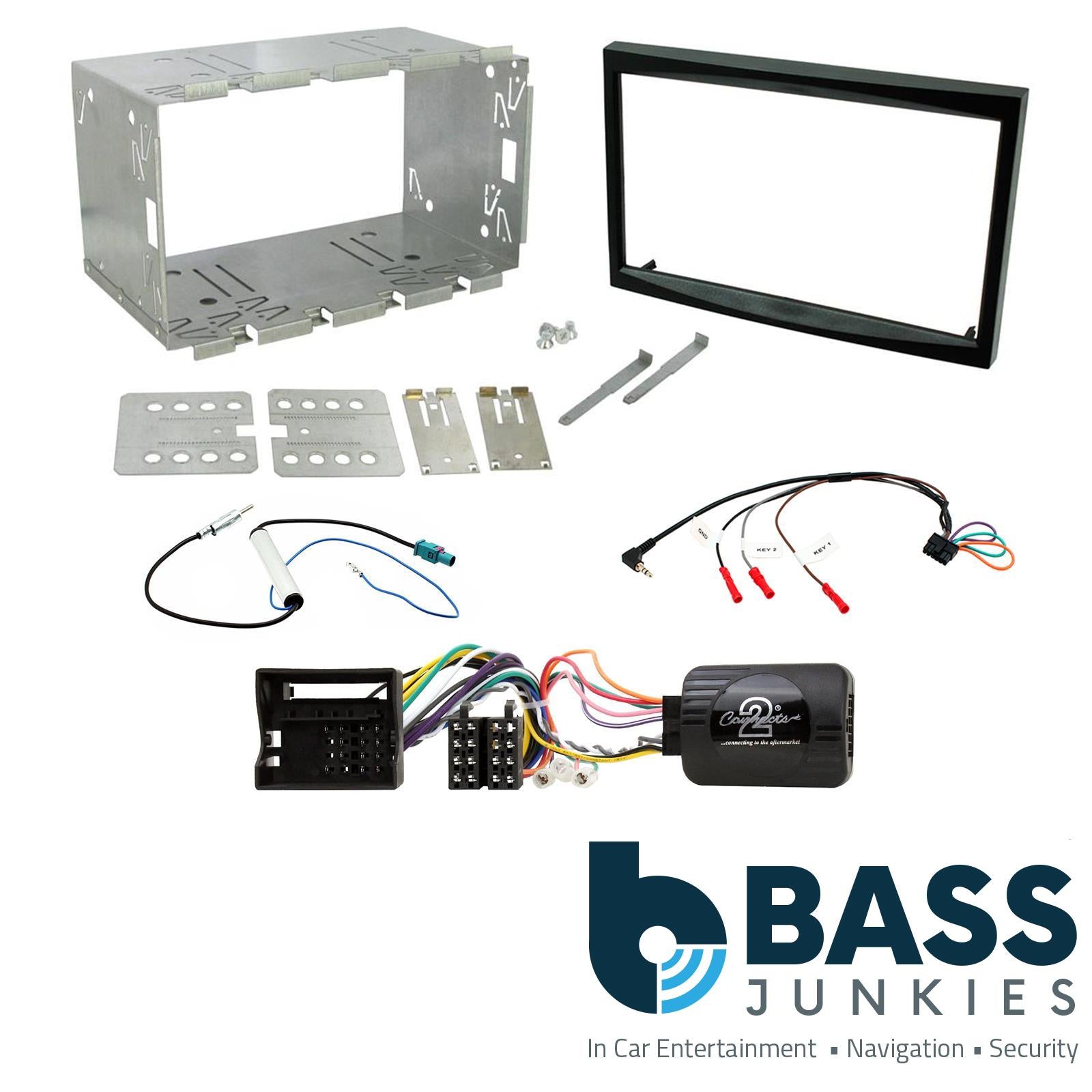 Connects2 CTKPE03 - Peugeot 207 2006 - 2012 Onwards Double Din Fascia & Steering Wheel Interface Installation Kit