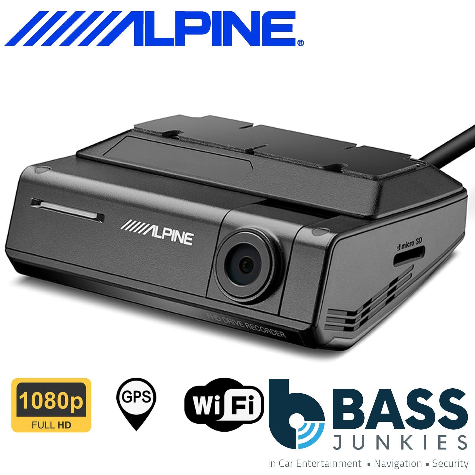 Alpine DVR-C320S DVR Dash-Cam FULL HD|1080p|CMOS Sensor|GPS|WiFi|Surveillance Mode|Driver Warnings|Collision Warnings Advanced Dashboard Camera with Driver Assistance (ADAS) GPS Full HD 1080p