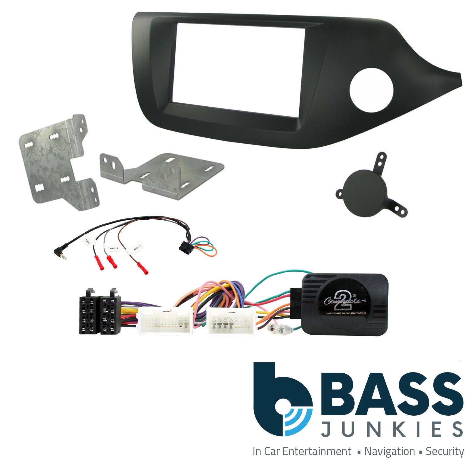 Connects2 CTKKI26 Kia Cee'd Pro Cee'd Double Din Car Fascia Steering Wheel Interface Fitting Kit