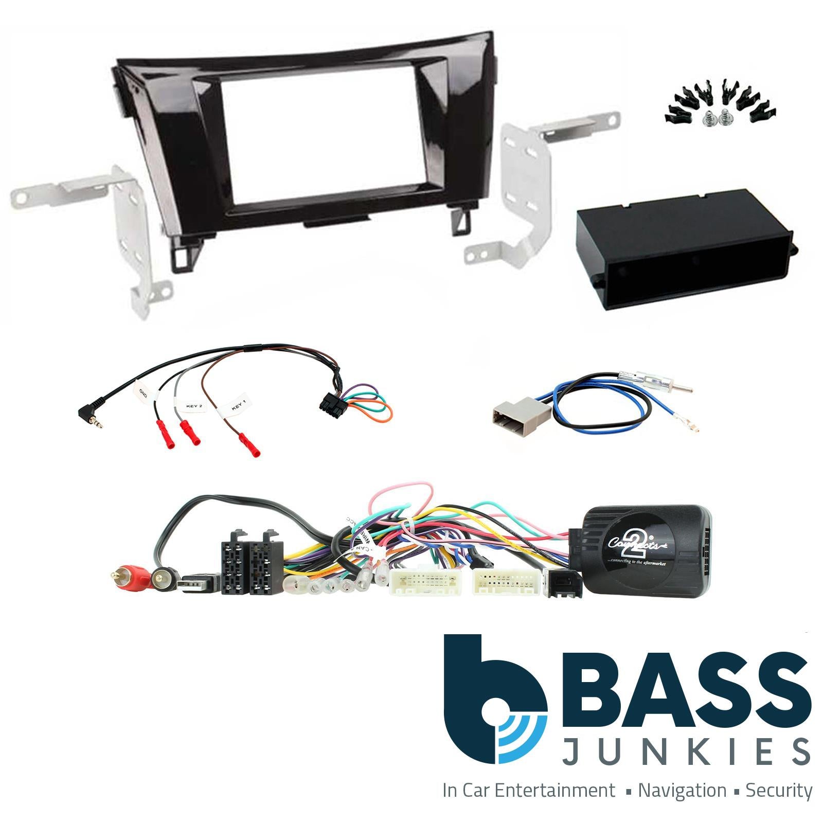 Connects2 CTKNS05 - Nissan X Trail 2014 - 2016 Double Din Fascia & Steering Wheel Interface Installation Kit