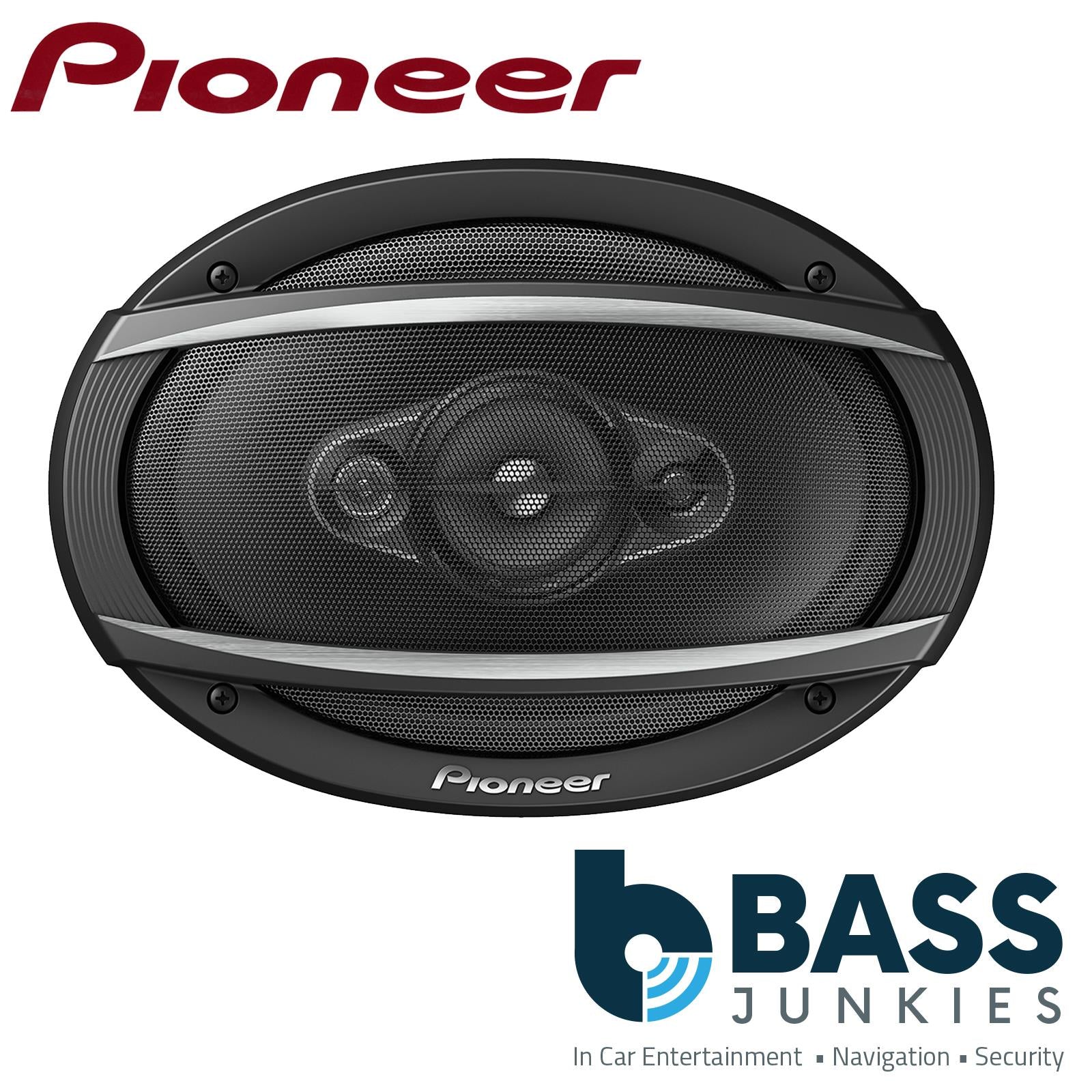 Pioneer TS-A6980F - 6" x 9" 1300 Watts 4-Way Car Coaxial Shelf Speakers