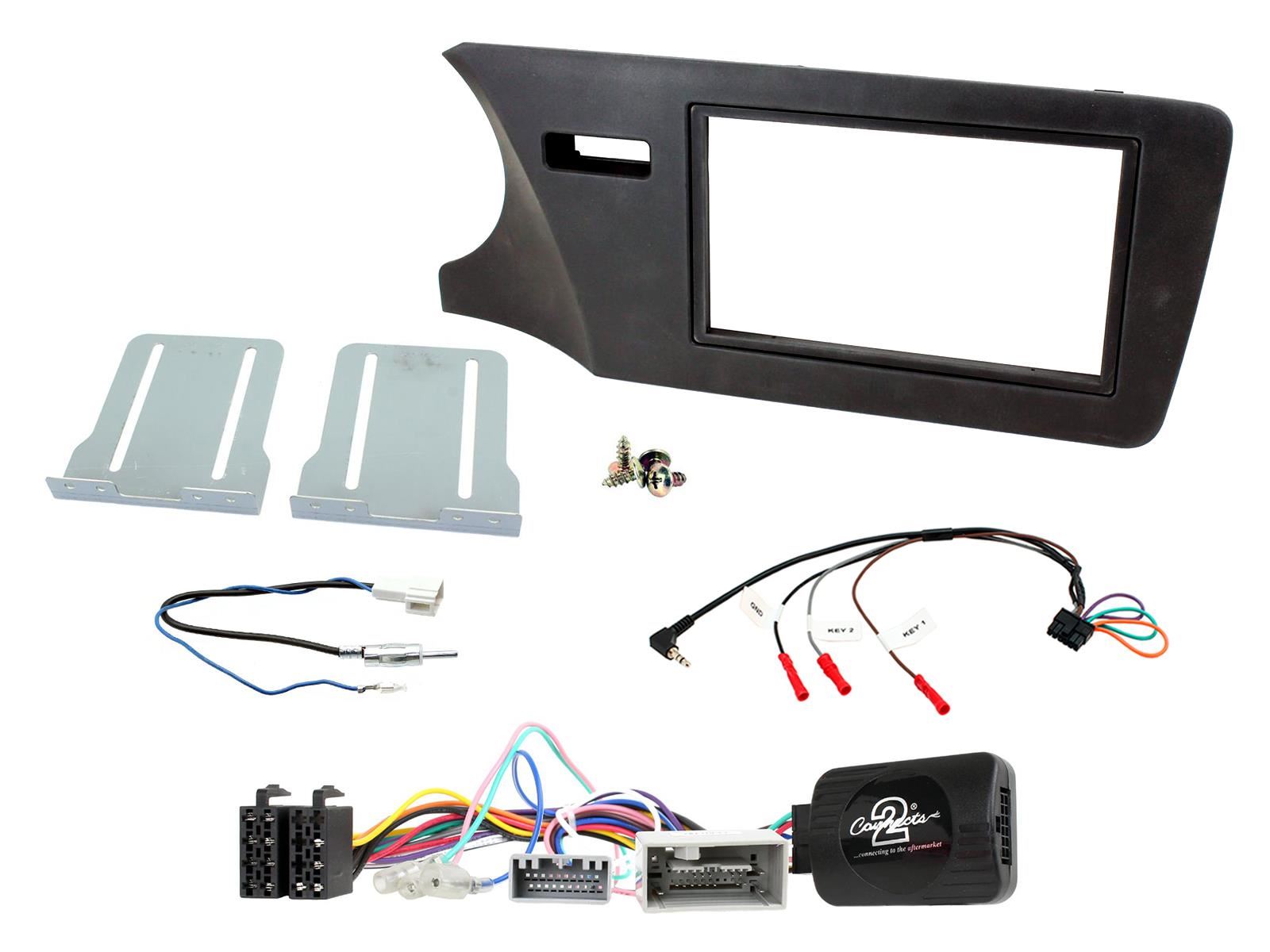 SONY 6.2" Screen Blutooth Double Din Stereo Fitting Kit + Steering Wheel Stalk Controls to fit Honda City 2014-