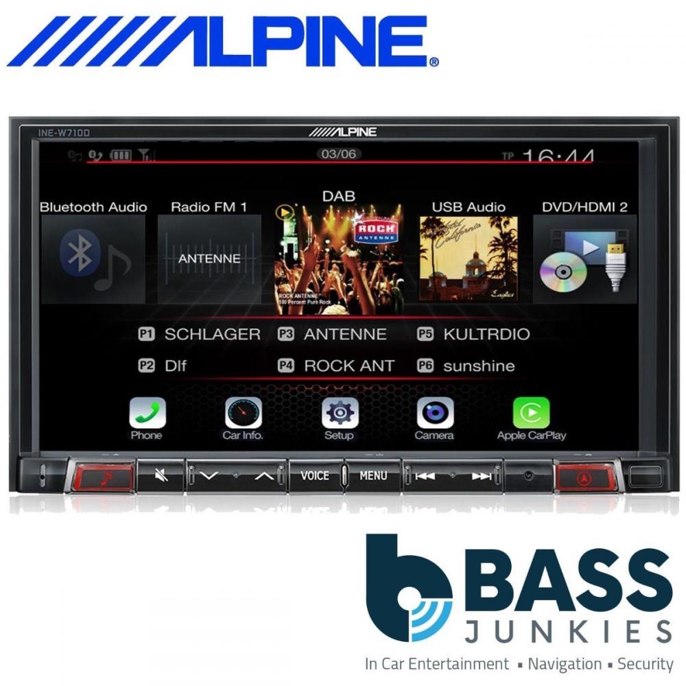 Alpine INE-W710D - 7" Bluetooth USB Aux HDMI DAB Sat Nav Apple Carplay Android Auto Mechless Car Stereo Radio AV Screen