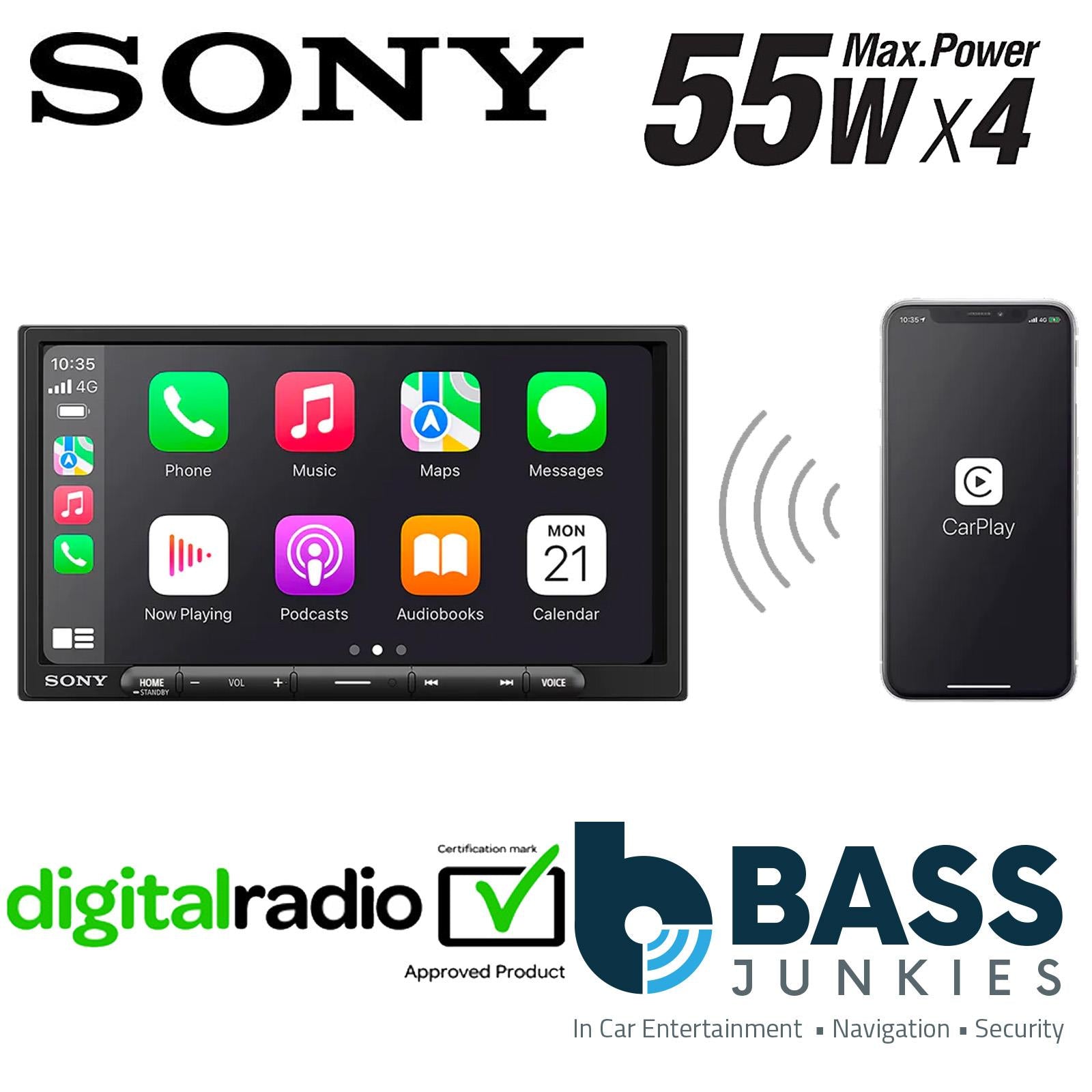 6.95" Sony Wireless CarPlay Android DAB+ Car Screen for Ford Transit 2015-2021